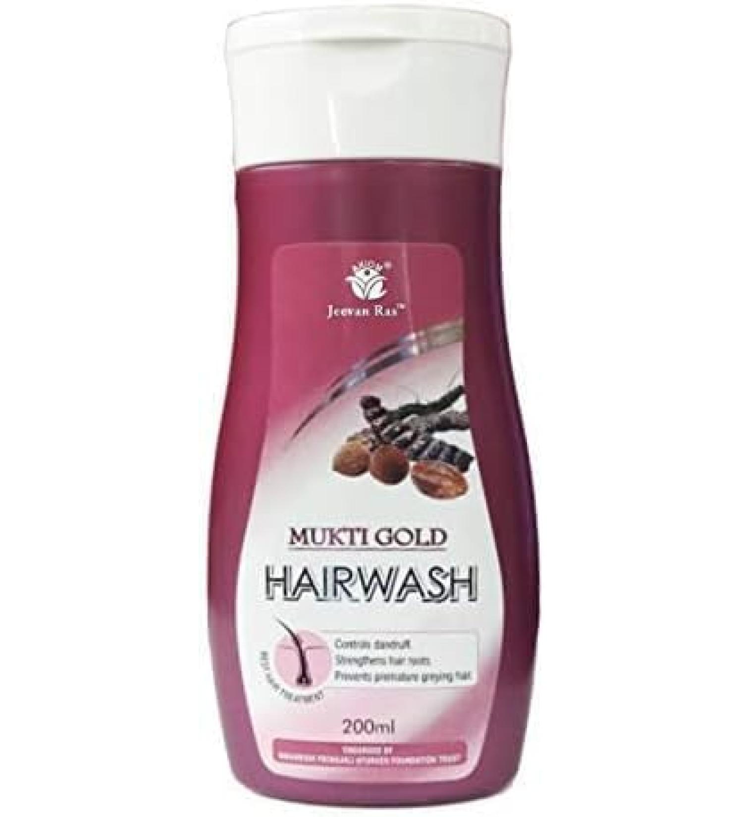 QURA QURA Axiom Muktigold 4-Pack Herbal Hair Cleansers 200ml Amla Reetha Shikakai Bhringraj Premium Herbal Natural & Ayurvedic SLS & Paraben Free