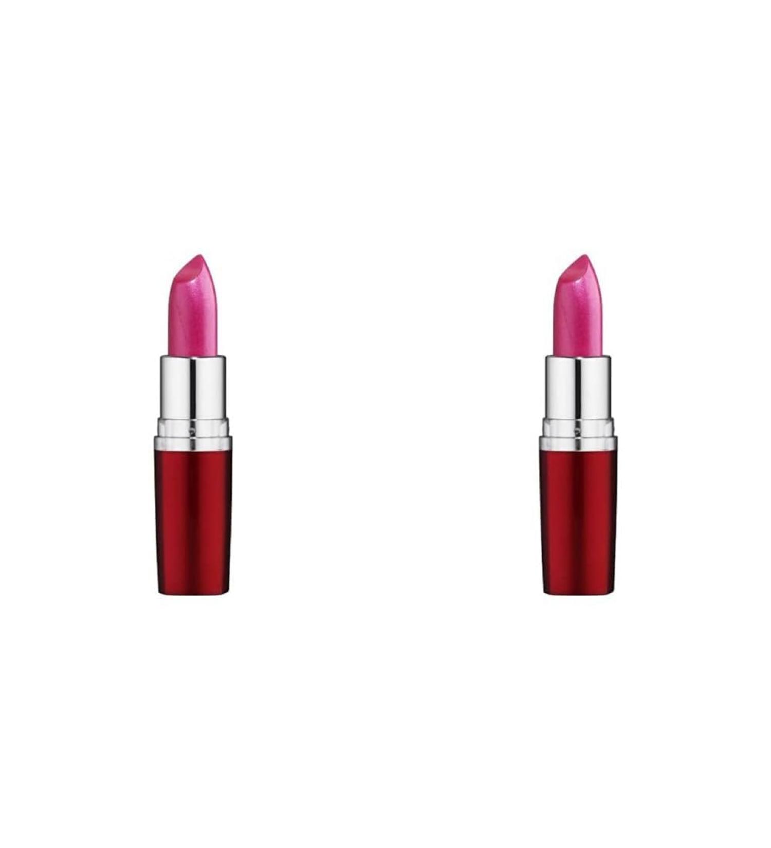 Maybelline New York Make-Up Lipstick Moisture Extreme Lipstick Glamorous Pink/bright pink with a melonous fragrance 1 x 5 g (pack with 2) 1 piece 5 g (2-pack) glamorous pink