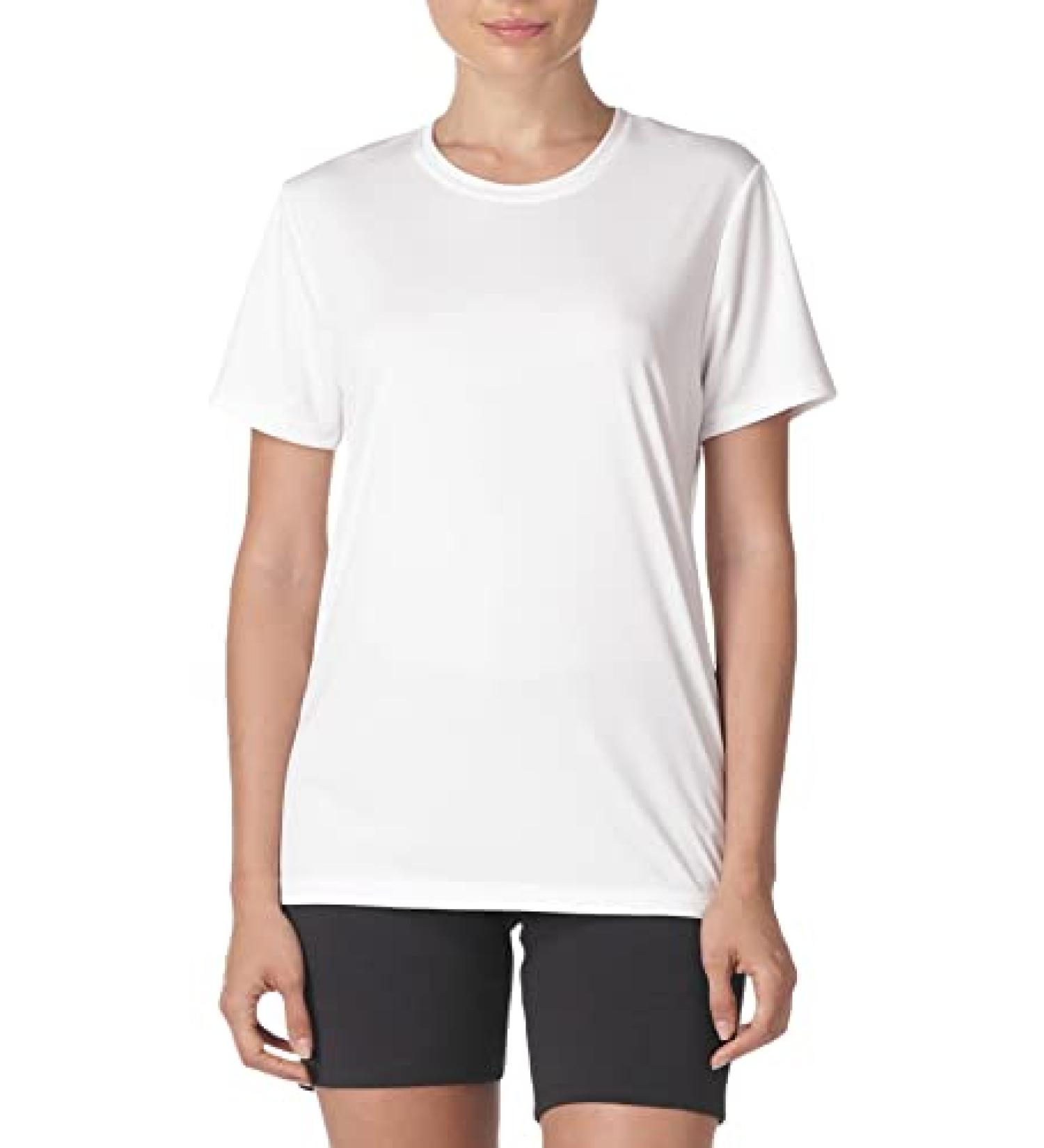 Hanes Women's Cool Dri Performance Short Sleeve T-Shirt - Large, White - Buy Online on GoSupps.com