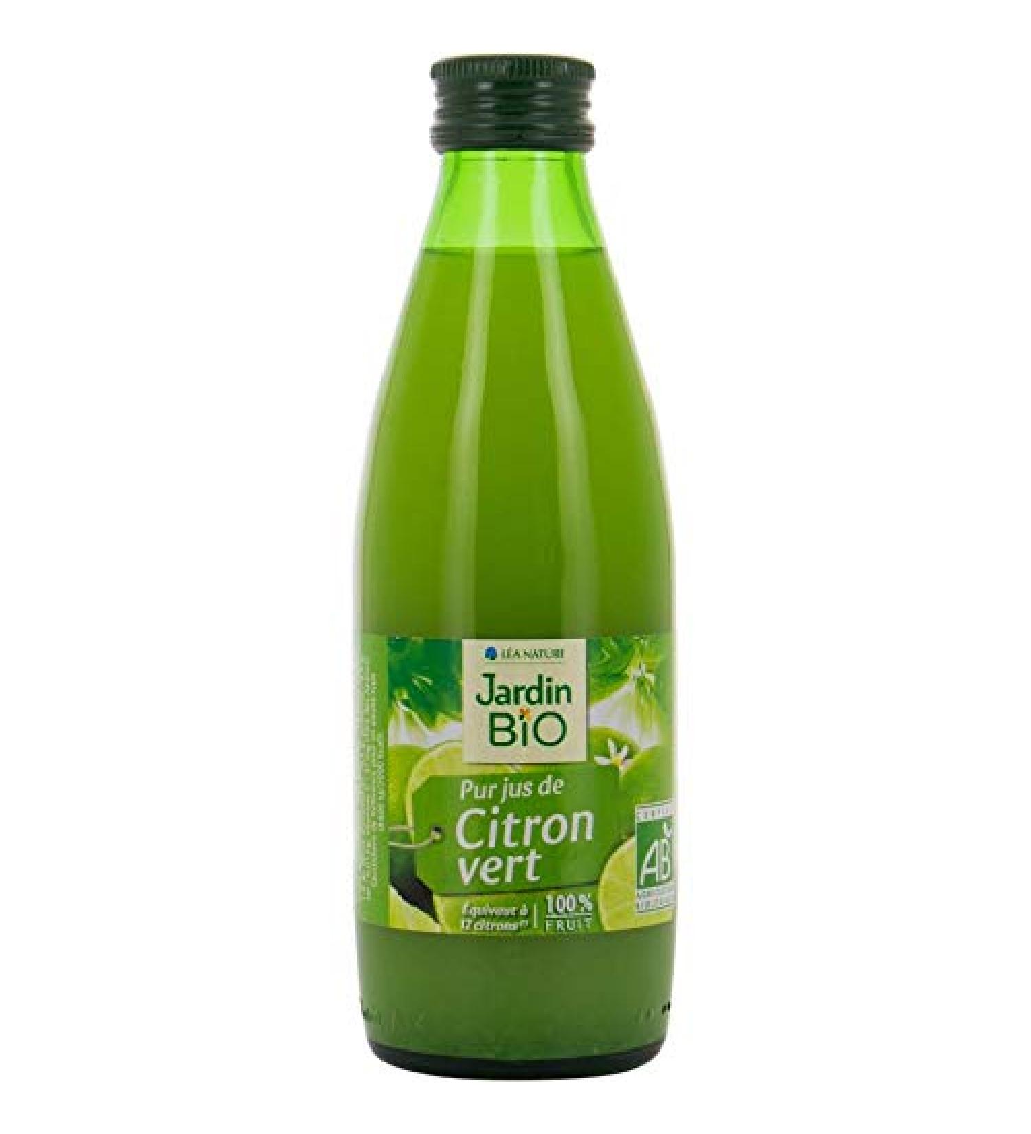 Jardin Bio tic - D licieux Pur Jus de Citron Vert Press 100% Bio - 25cl Boisson Rafra chissante - Id ale pour une Alimentation Saine et Gourmand - Le Lot De 4 - Buy Online on GoSupps.com