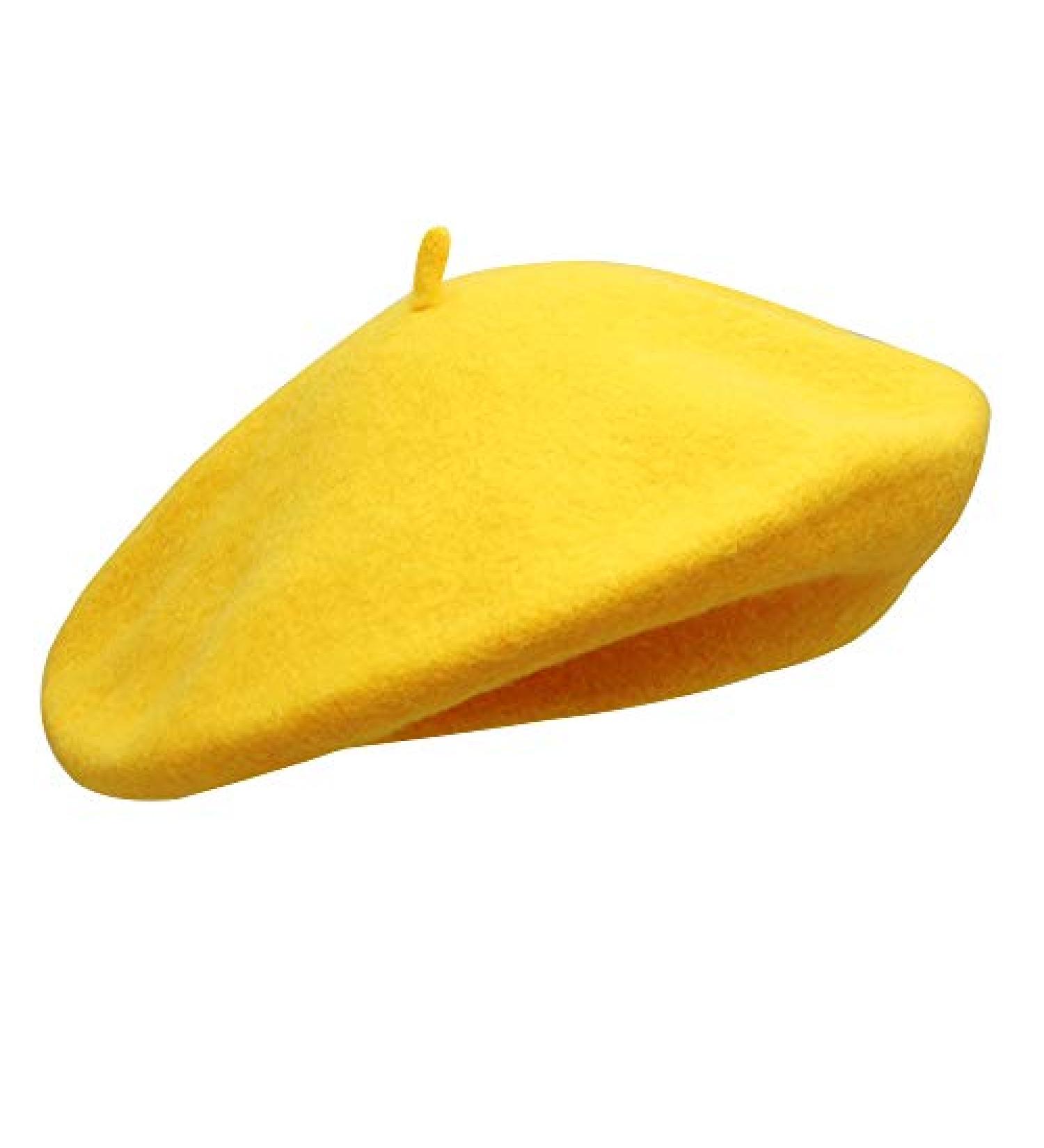 Umeepar Wool French Beret Hat for Women in Yellow - Stylish & Chic - Buy Online on GoSupps.com