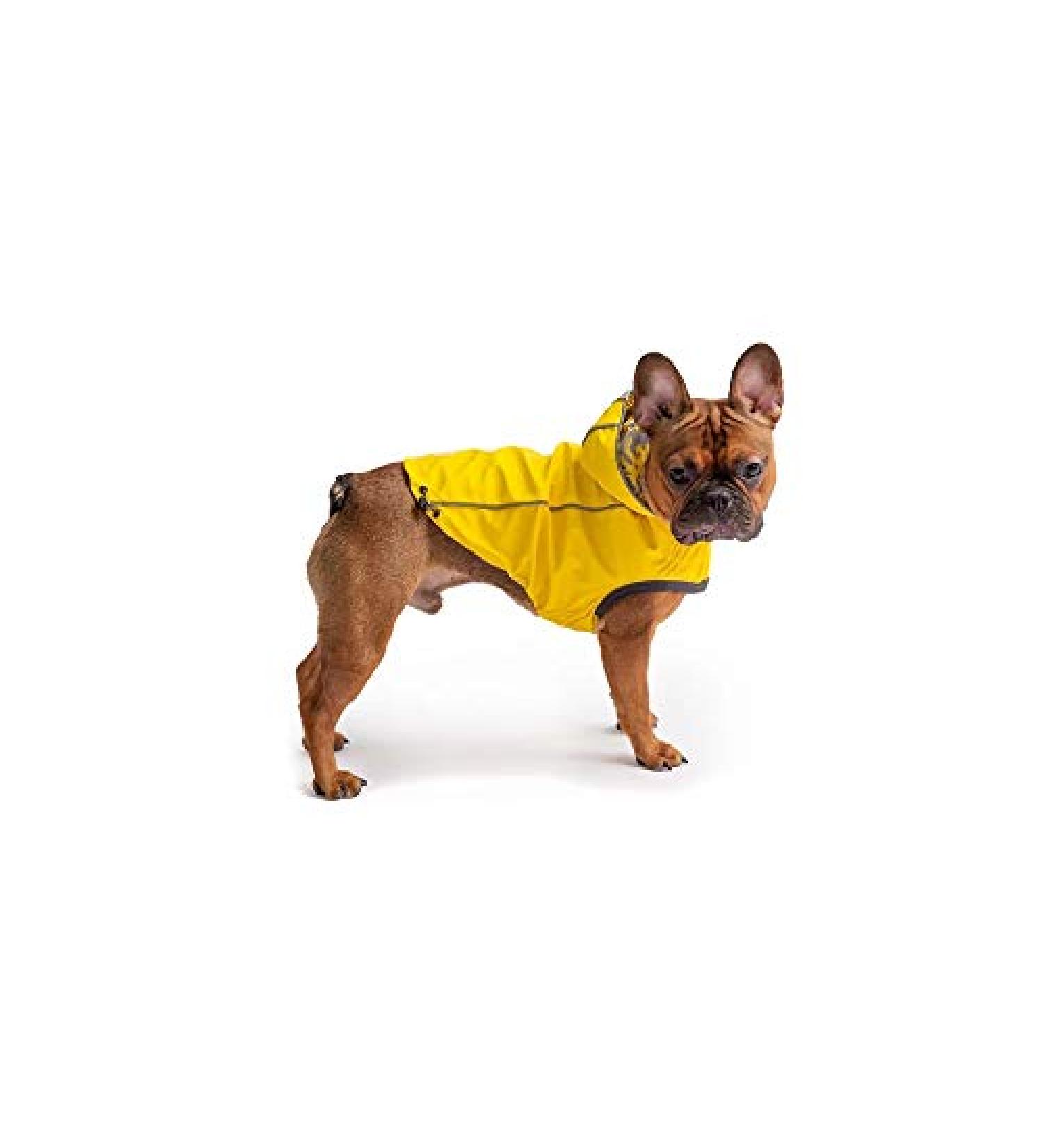 GF Pet Yellow Reversible Elasto-Fit Dog Raincoat - Medium Size - Buy Online on GoSupps.com