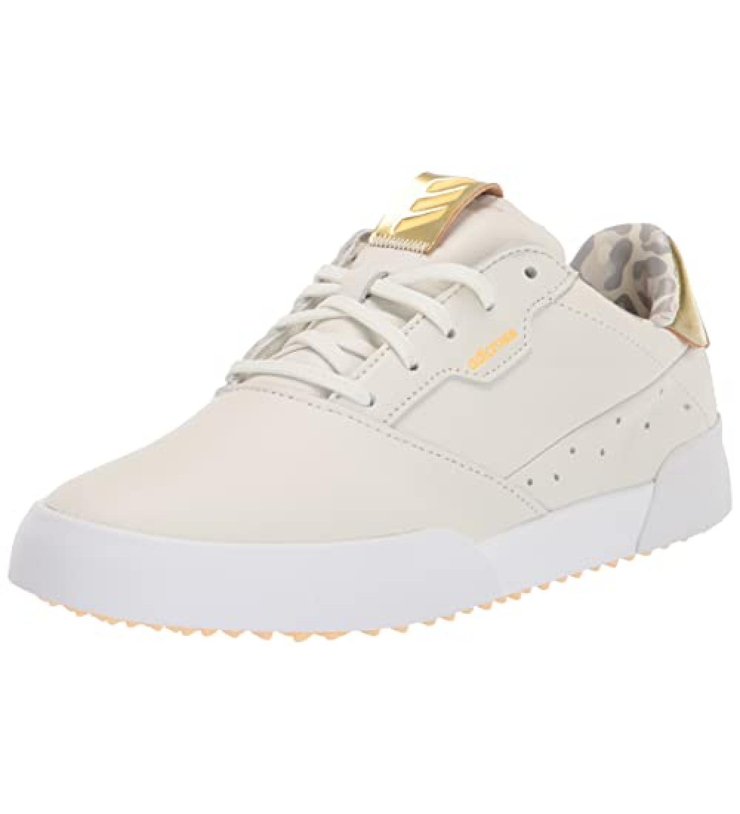 adidas Women's Adicross Retro Spikeless Golf Shoes - White Tint/Pulse Amber - Size 8.5 - Buy Online on GoSupps.com
