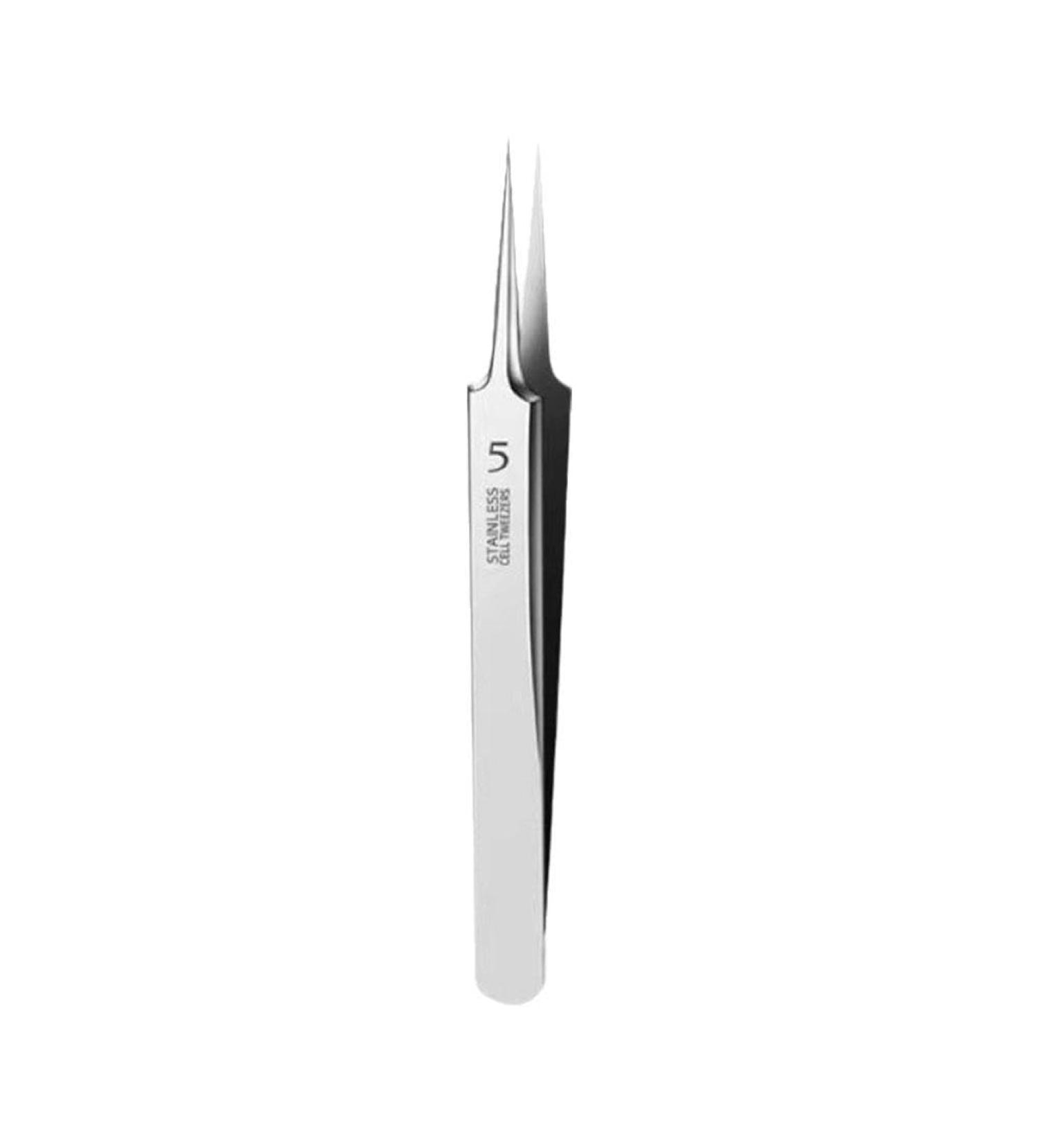Ultra-fine Professional No. 5 Acne Blackhead Removal Tweezers Beauty Salon Pimples Clip Care Face Deep Needles Cleaner Tool Skin Beak Clip - Buy Online on GoSupps.com