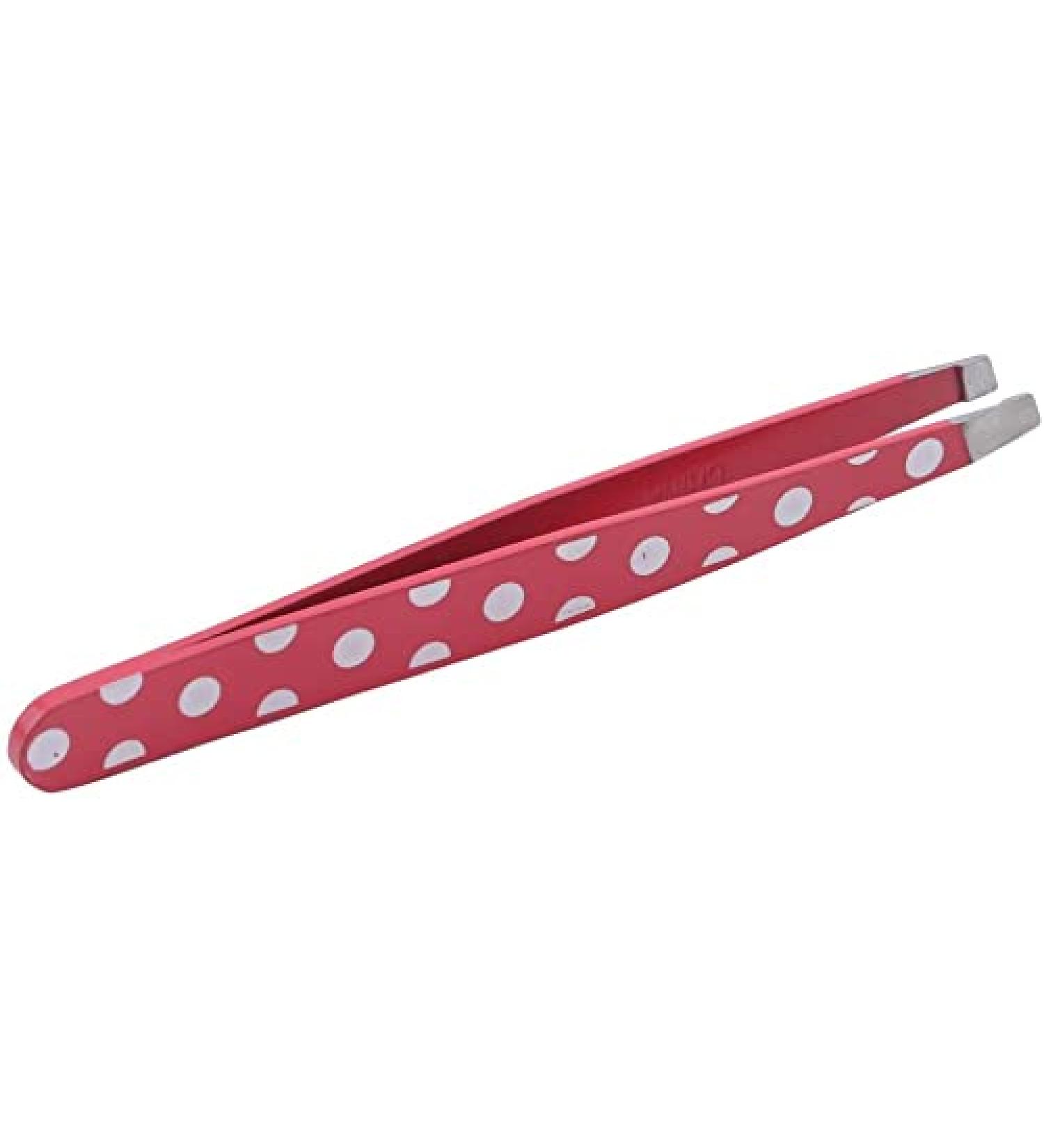 U-M 2 pcs Tilting Tweezers Eyebrow Hair Finishing Tools Stainless Steel Dot Printing Hair Removal Tool Clip as shown - Buy Online on GoSupps.com