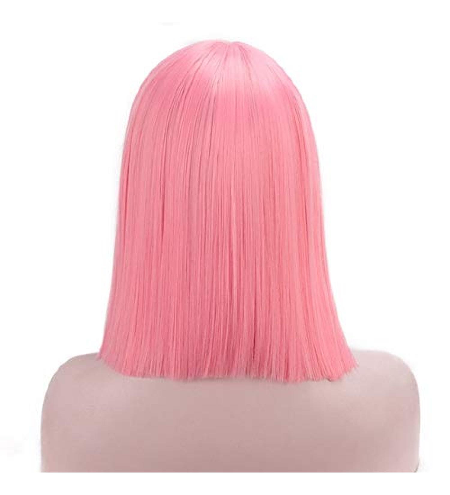 Am A Wig 14 '' Short Straight Synthetic Wig Purple/Pink/Blonde Color Blunt Cut Wig For Natural Short Hair For Women 14inches fense