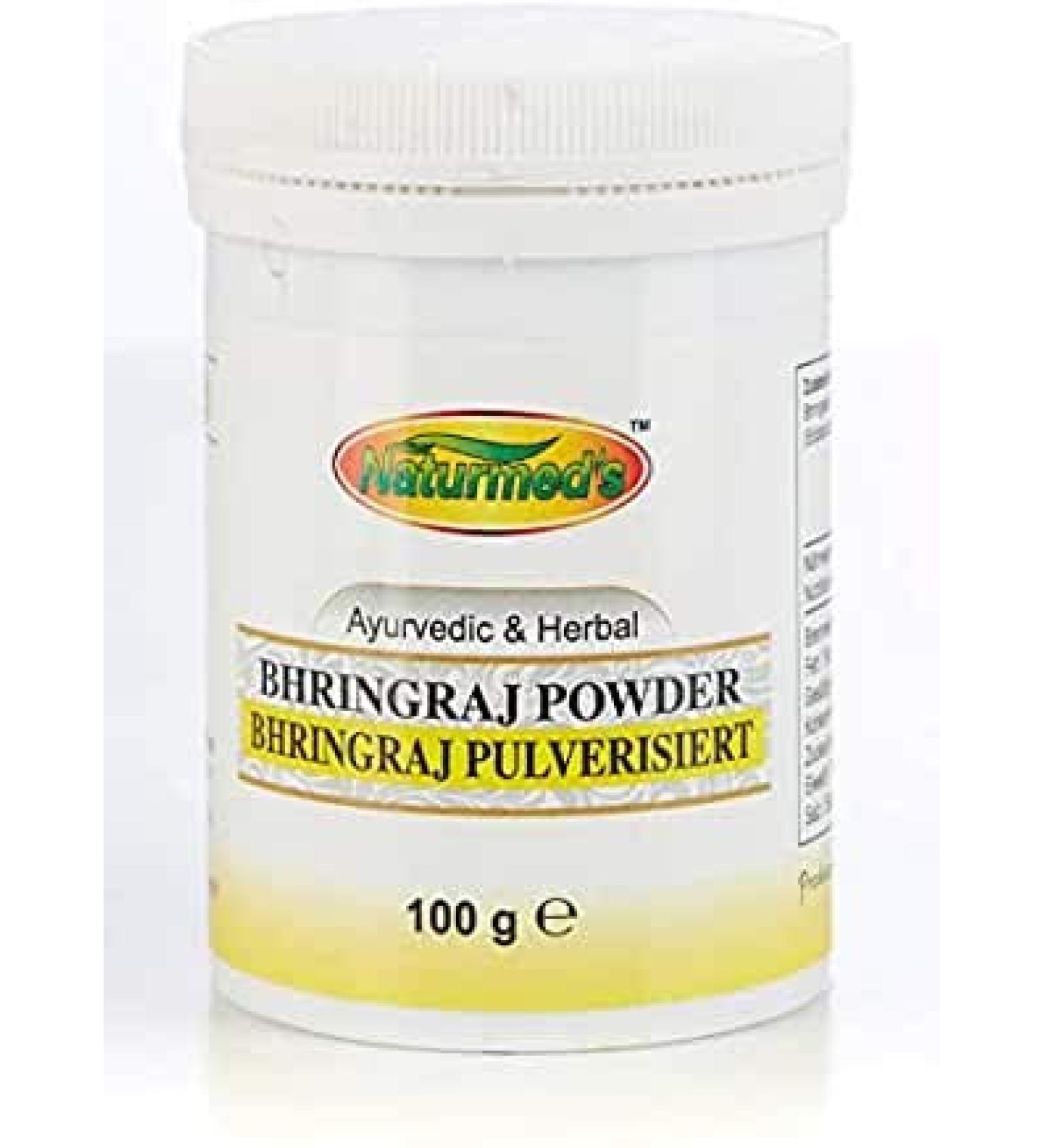 Natural medicines Bhringraj Pulver 100g Naturmeds Shiva shop - Buy Online on GoSupps.com