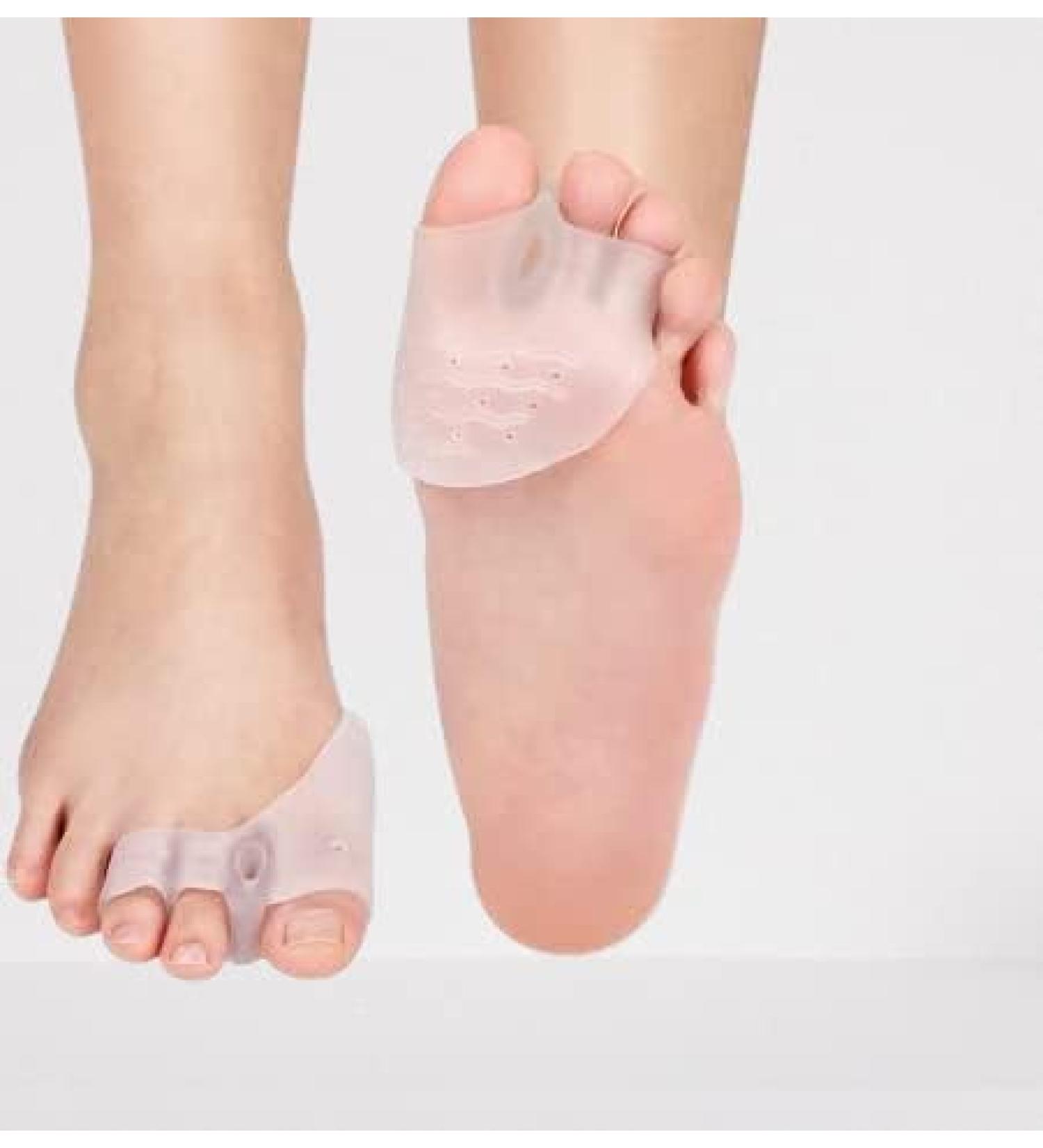 Silicone Three Toe Separation Pads | Bunion Corrector & Pain Relief | 1 Pair Toe Separators for Restoring Foot Shape - Buy Online on GoSupps.com