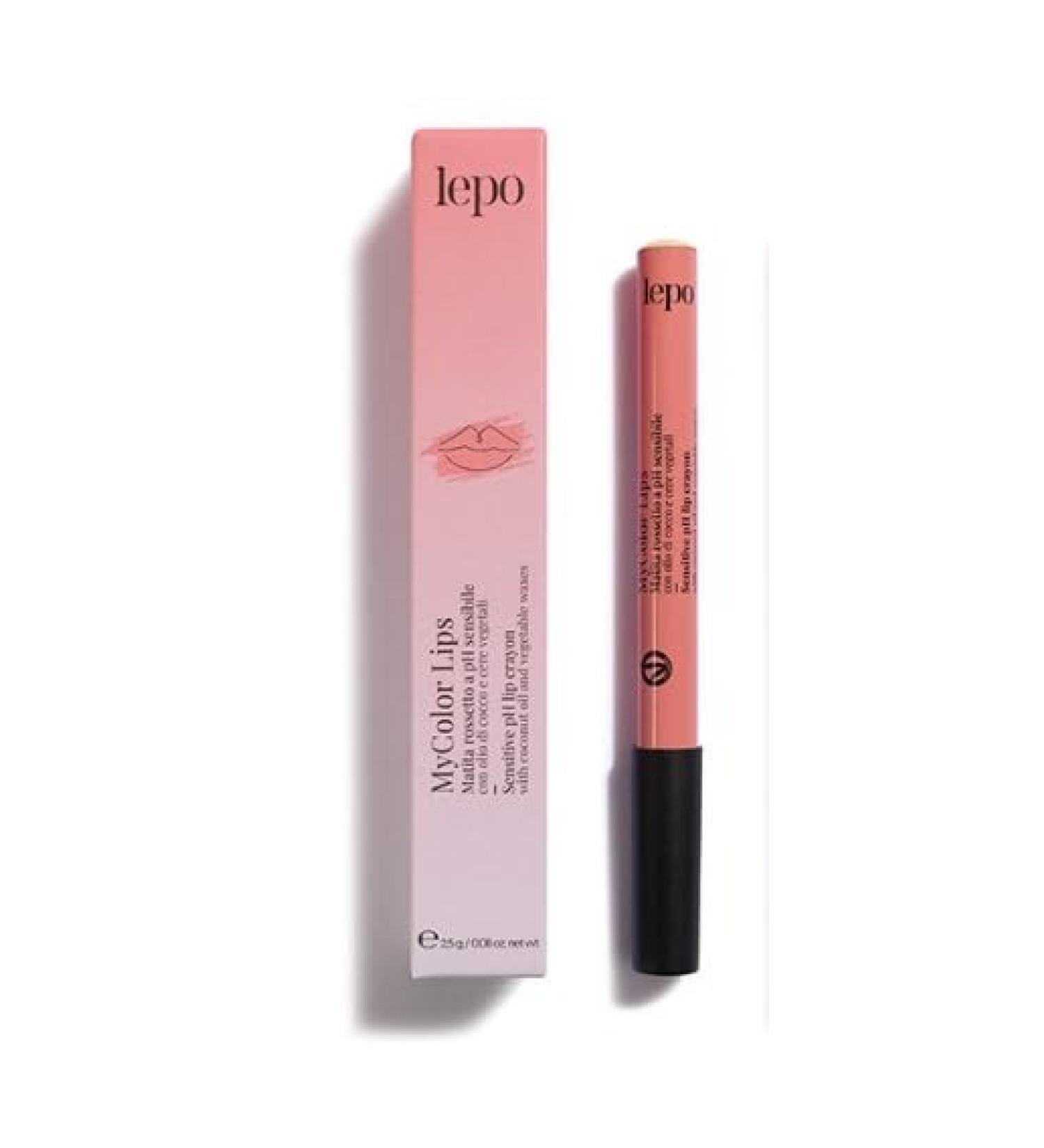 LEPO Lepo | pH-sensitive lip pencil with coconut oil and plant ws - Peach shade