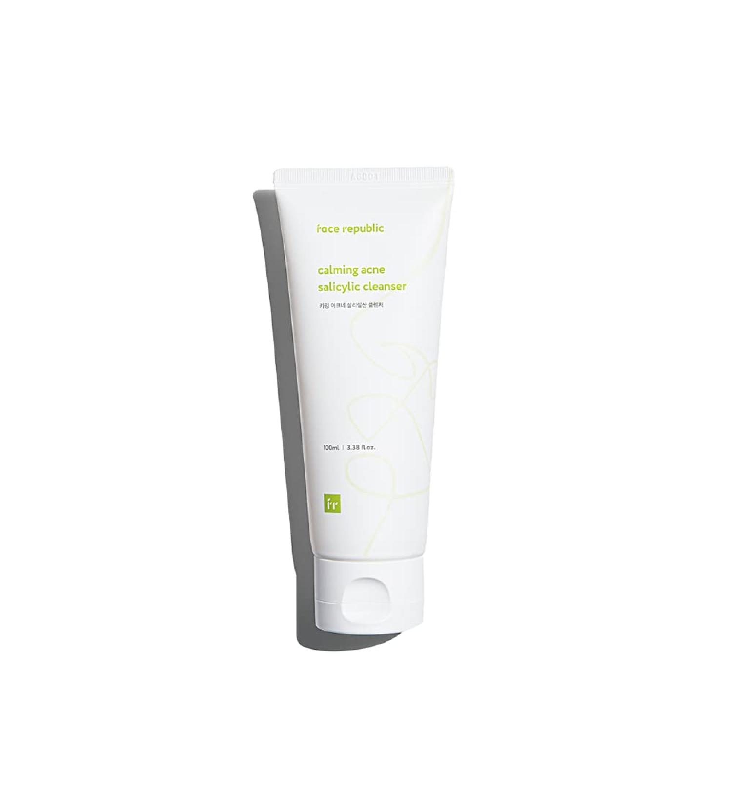 Face Republic Calming Acne Salicylic Cleanser 100mL - Vegan Certified, Low pH Korean Skincare for Acne Care - Buy Online on GoSupps.com