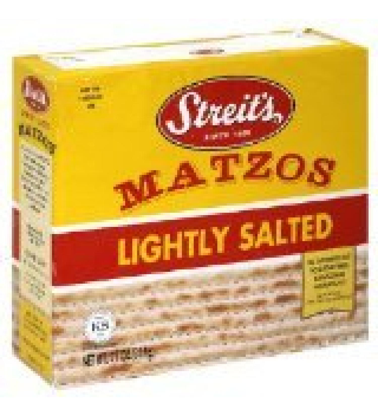 Streits Matzo, Lightly Salted, 11-ounce Box (Pack of 5)