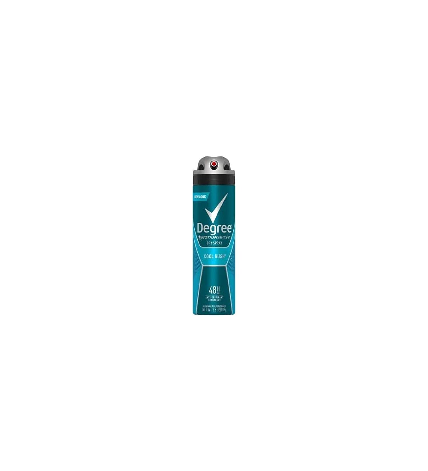 Degree Deodorant Advanced 3.8 Ounce Dry Spray Cool Rush (113ml) (Pack of 2)