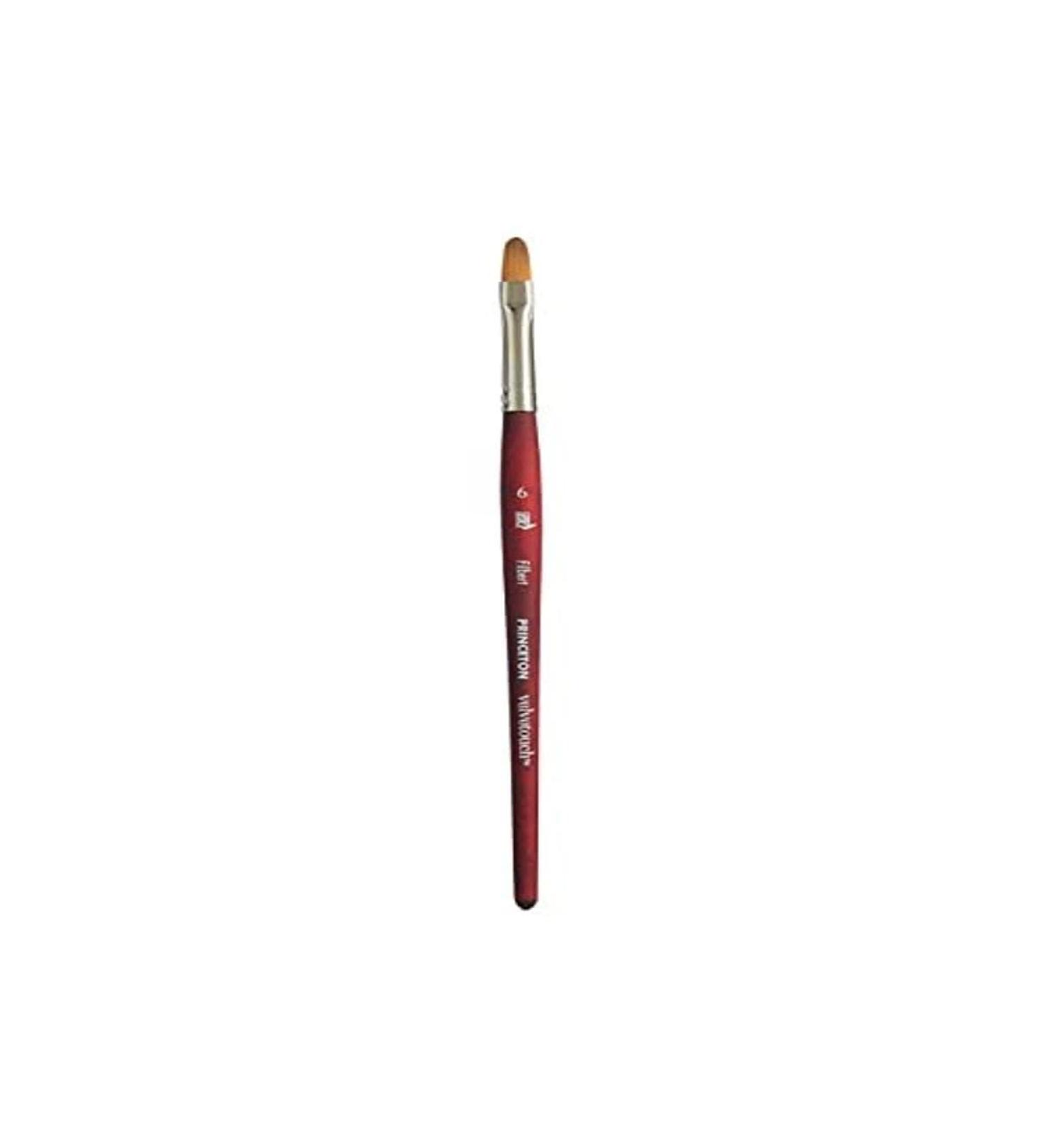 Princeton Velvetouch  Series 3950  Paint Brush for Acrylic  Oil and Watercolor  Filbert  6
