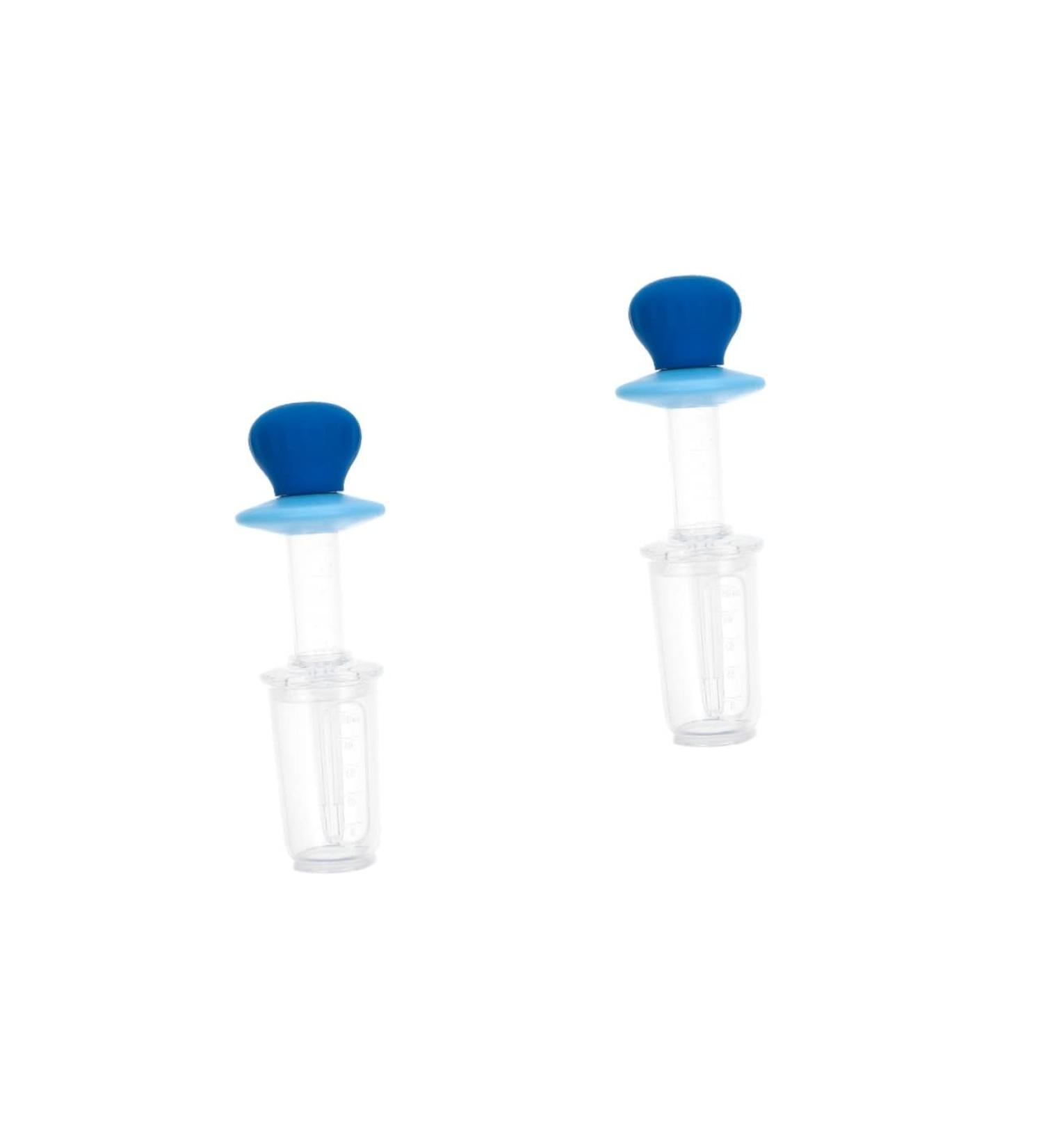 Gleavi Baby Food Container Set | 2-Piece Liquid Pacifier Dispenser for Infants & Premature Babies | Colostrum Feeder for Easy Feeding | Blue Baby Barrel Feeder 14x4.6x2 cm - Buy Online on GoSupps.com