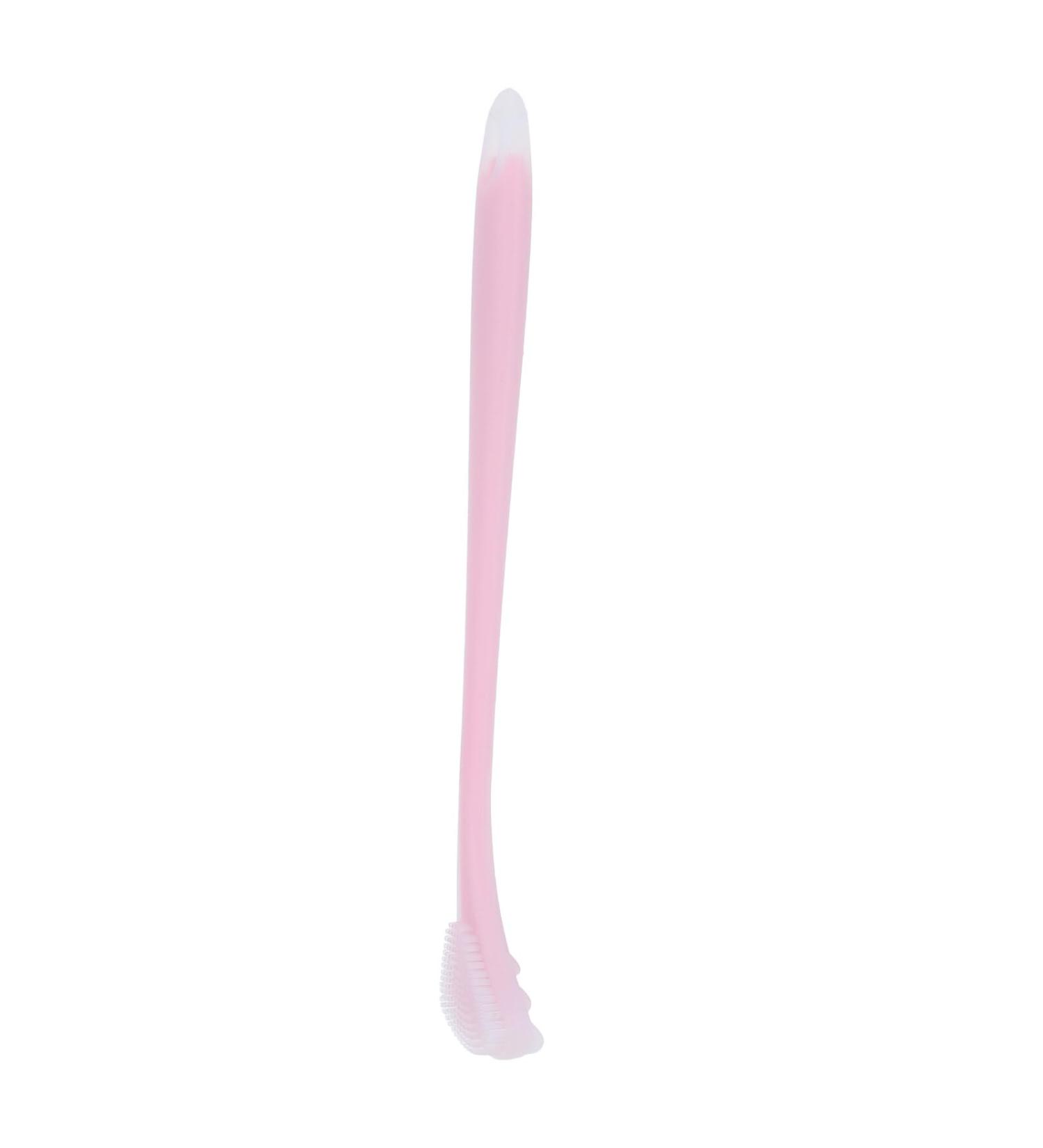 Beavorty Silicone Tongue Scraper - Double Sided Oral Care Cleaner Brush for Bad Breath - Professional Dental Kit - Pink - Buy Online on GoSupps.com