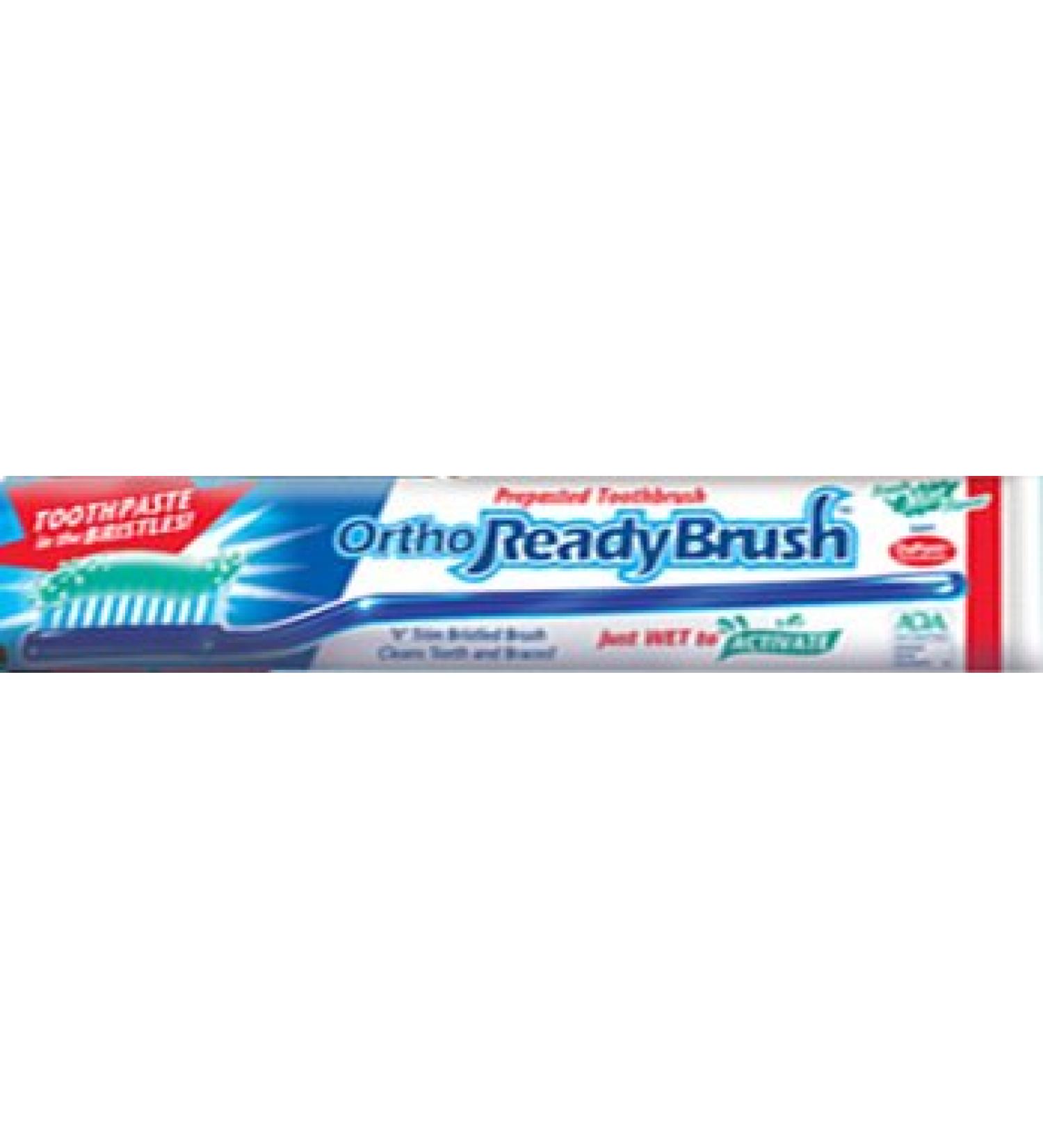 ReadyBrush Prepasted Disposable Ortho Toothbrushes - Mint Flavor - 144/Bx