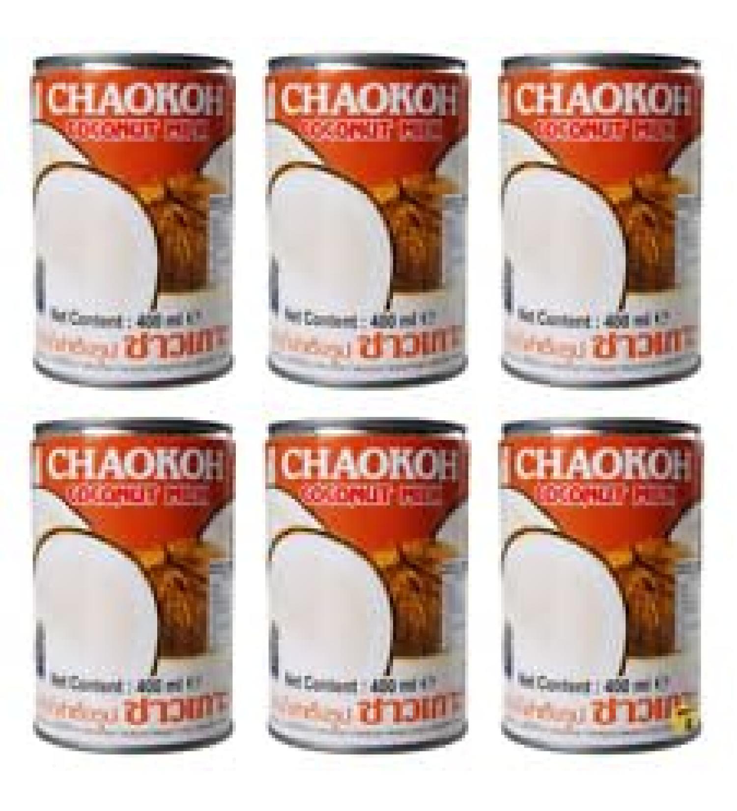 Chaokoh Coconut Milk 400ml - Pack of 6 | Premium Quality | Rich and Creamy | Pure and Natural | Premium Thai Coconut Milk - Buy Online on GoSupps.com