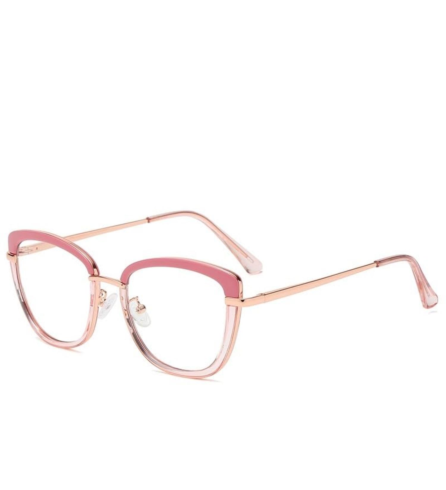 Anti UV Cat-Eye Reading Glasses - Trendy Oversized Blue Light Blocking Eyewear in Pink | International Shipping Available - Buy Online on GoSupps.com