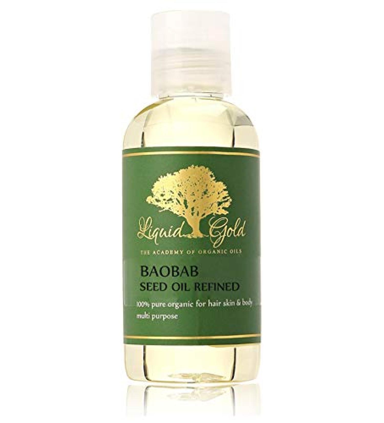 4 Fl.oz Premium Baobab Oil 100% Pure Organic Cold Pressed Used in Moisturizers Soap Cream Hair Body Product
