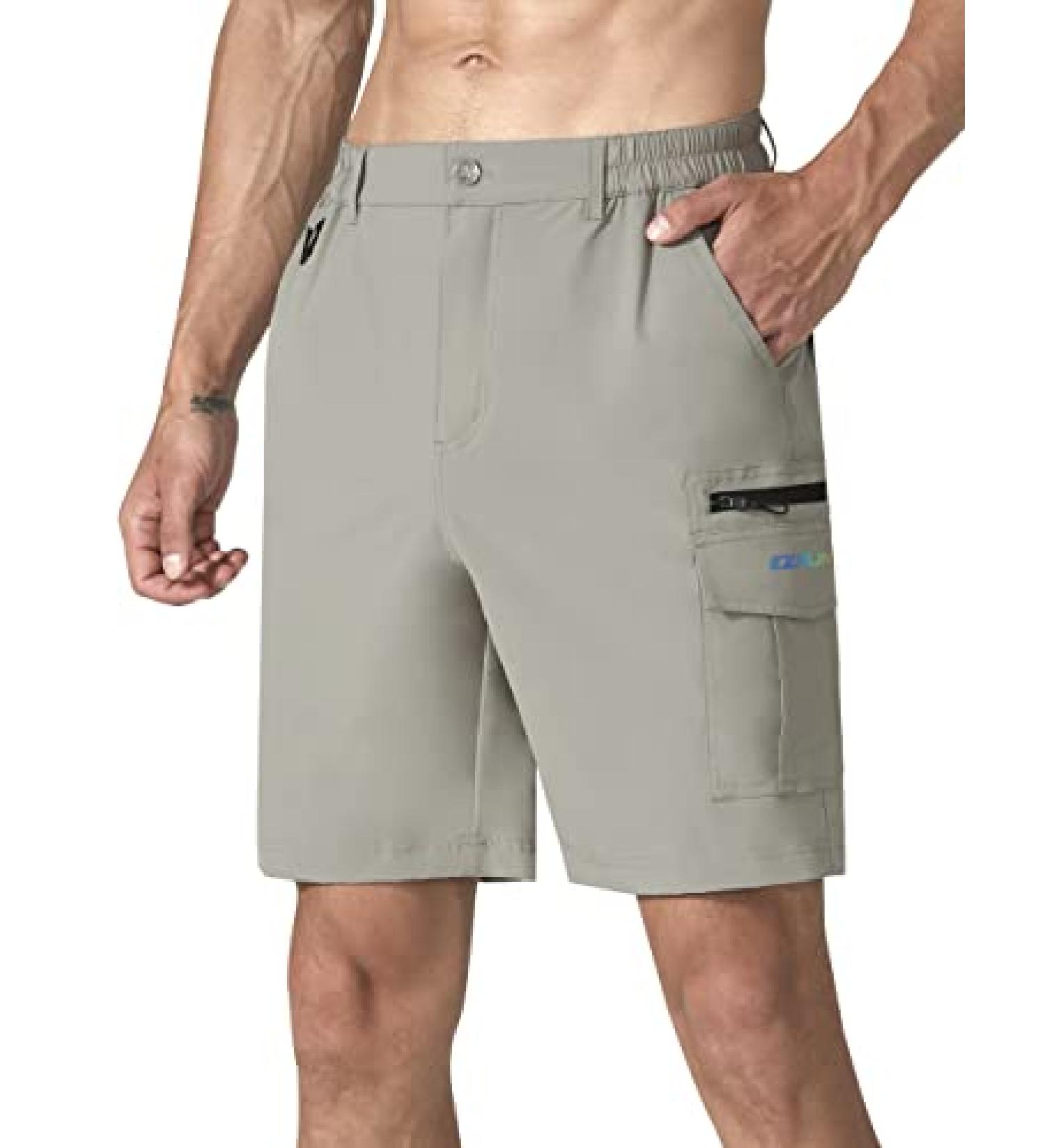 Men's Cargo Hiking Shorts - Quick Dry Stretch Outdoor Summer Shorts - Khaki X-Large - Buy Online on GoSupps.com