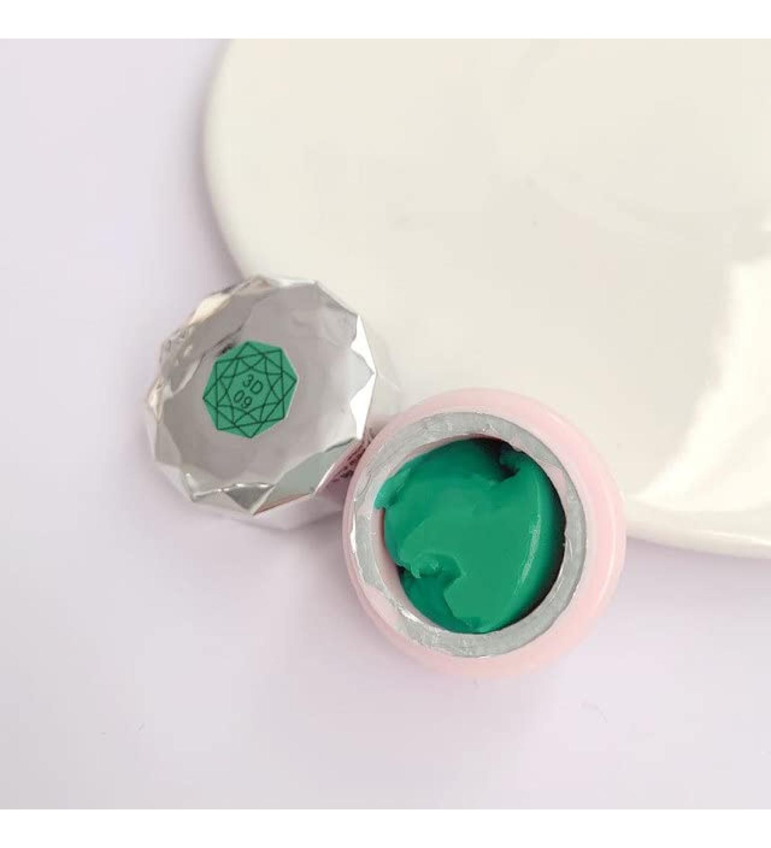 12 Colors Sculpture Nail Gel 5D Carved Sculpture Plasticine Soild UV Gel Embossment Varnish Creative DIY Nail Art Painting Gel - (Color: Green) - Buy Online on GoSupps.com