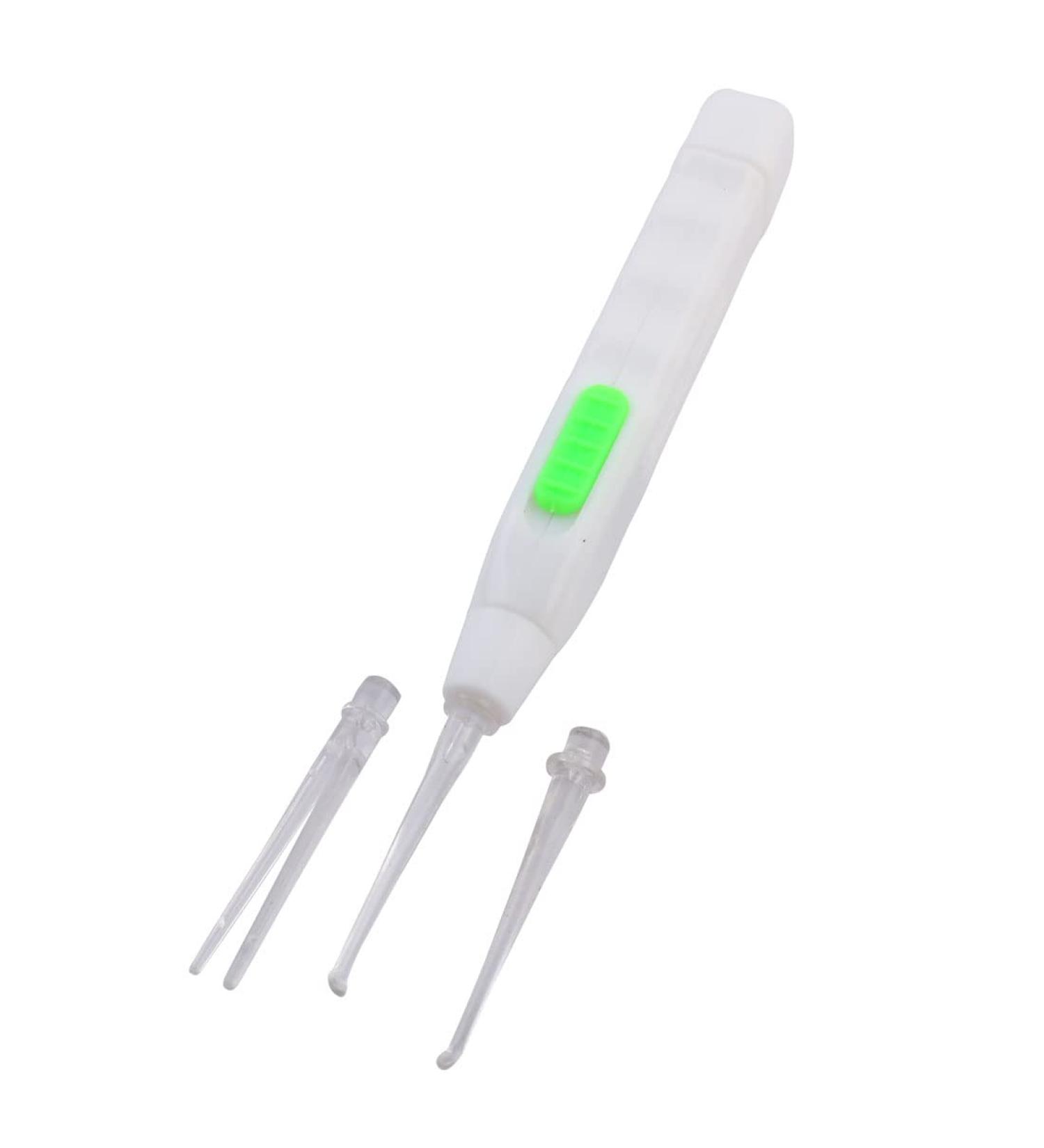 Plastic Handle Earwax Remover with LED Flashlight Earpick Set - White - Buy Online on GoSupps.com