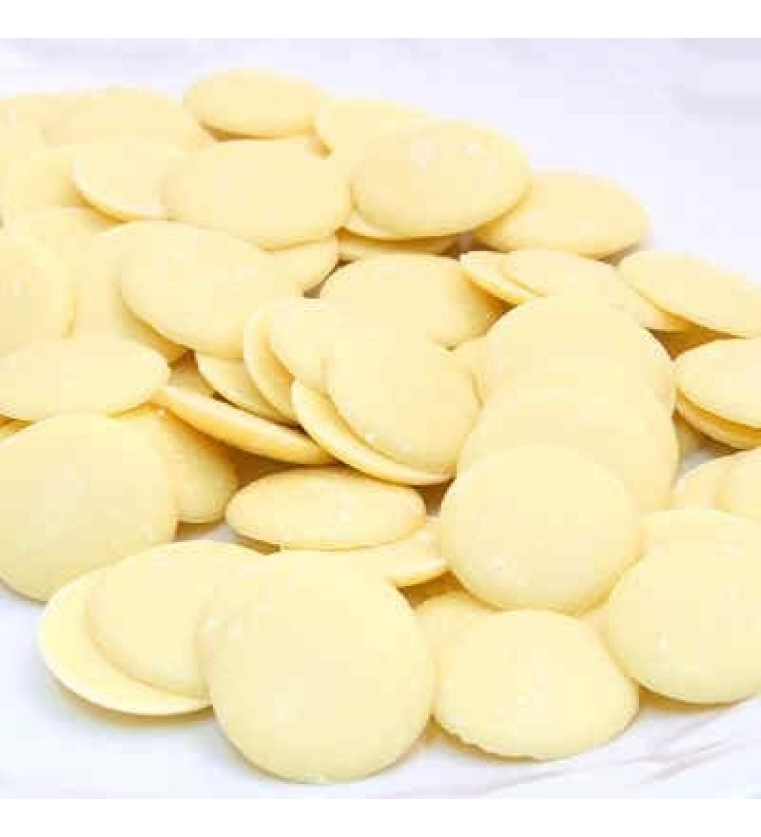 White Chocolate | Button's | Finest Belgian | 2X1Kg (2Kg) Bag | Baking and Topping | Premium Quality Chocolate - Buy Online on GoSupps.com