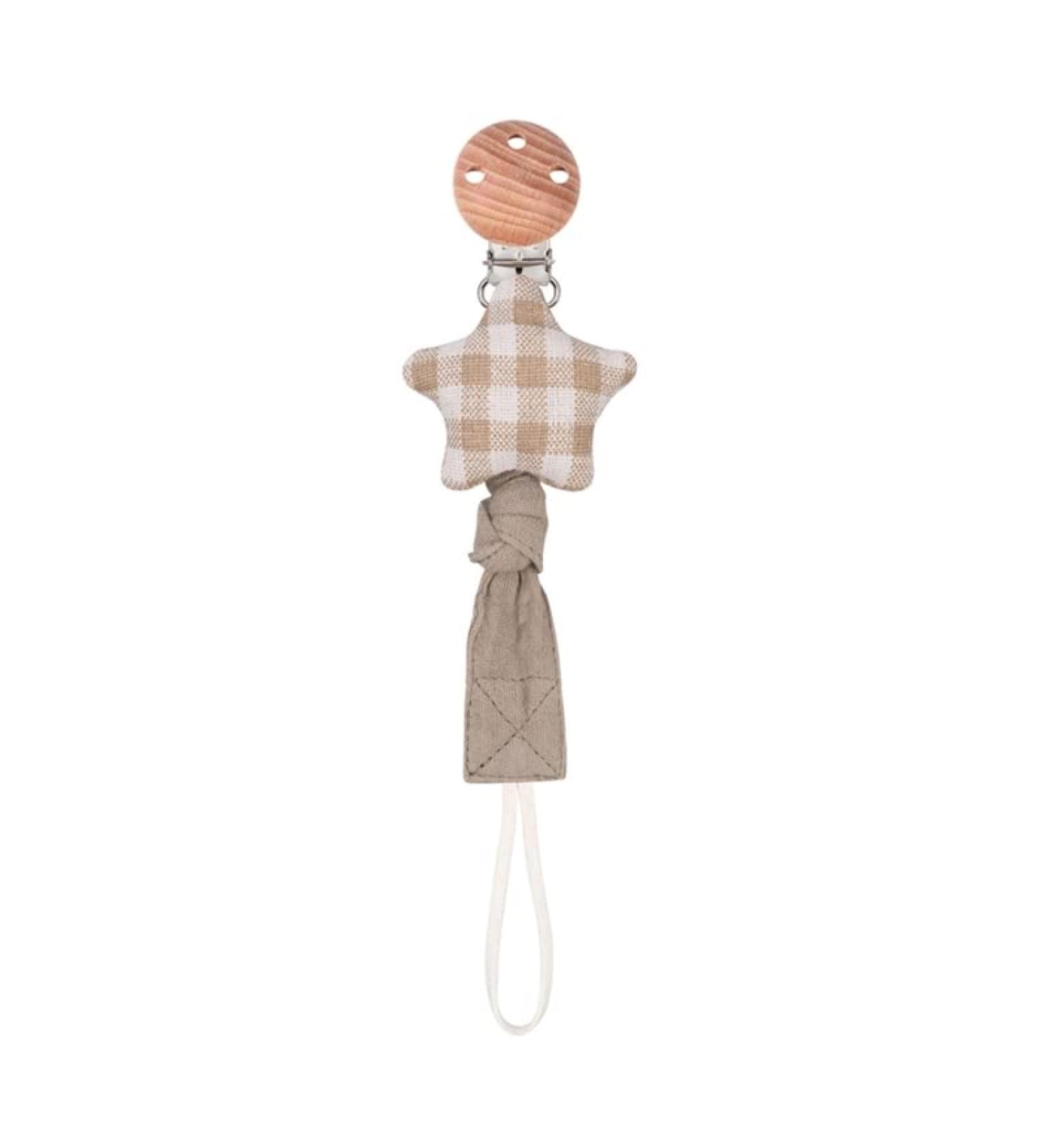 Practical Cotton Nipple Holder & Pacifier Clip Chain | Elegant Star & Moon Baby Fitness Toys - M167 - Buy Online on GoSupps.com