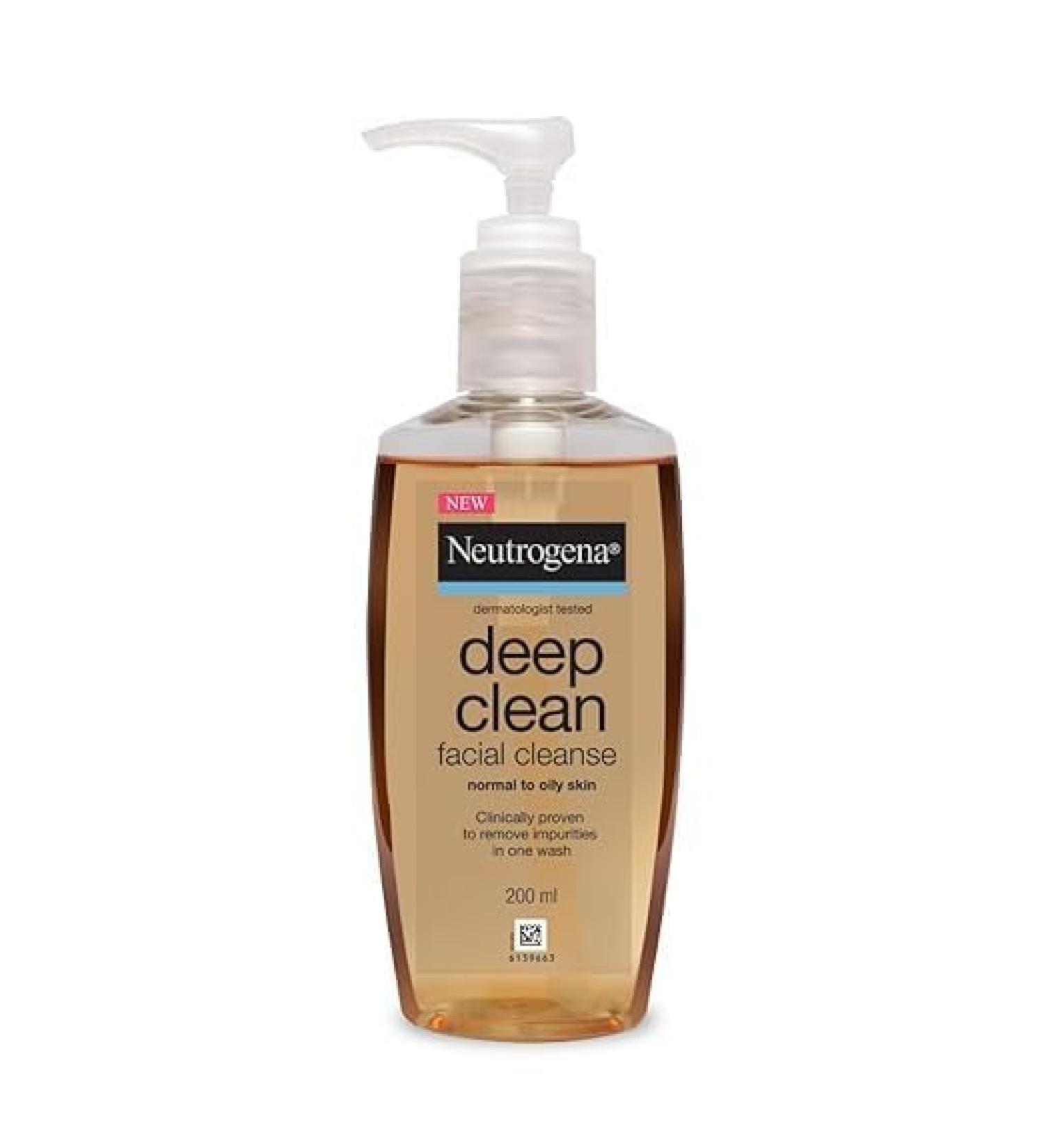 Buy N.eutro gen Deep Clean Gentle Facial Cleanser | 200ml | Alcohol-Free | 2x Glycerin | Dermatologist Tested | Normal to Oily Skin | International Shipping Available - Buy Online on GoSupps.com