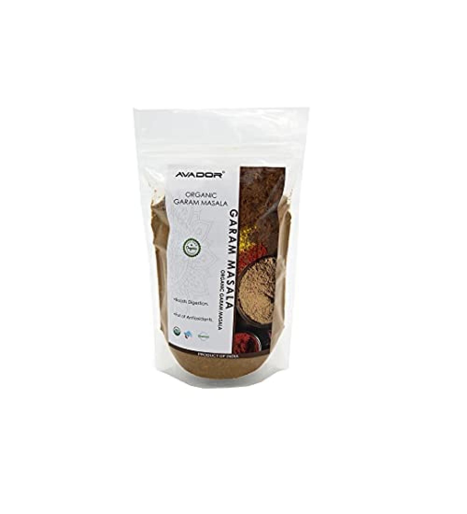 AVADOR USDA Certified Organic Garam Masala 200g - Non GMO, Gluten Free Indian Spice - Buy Online on GoSupps.com