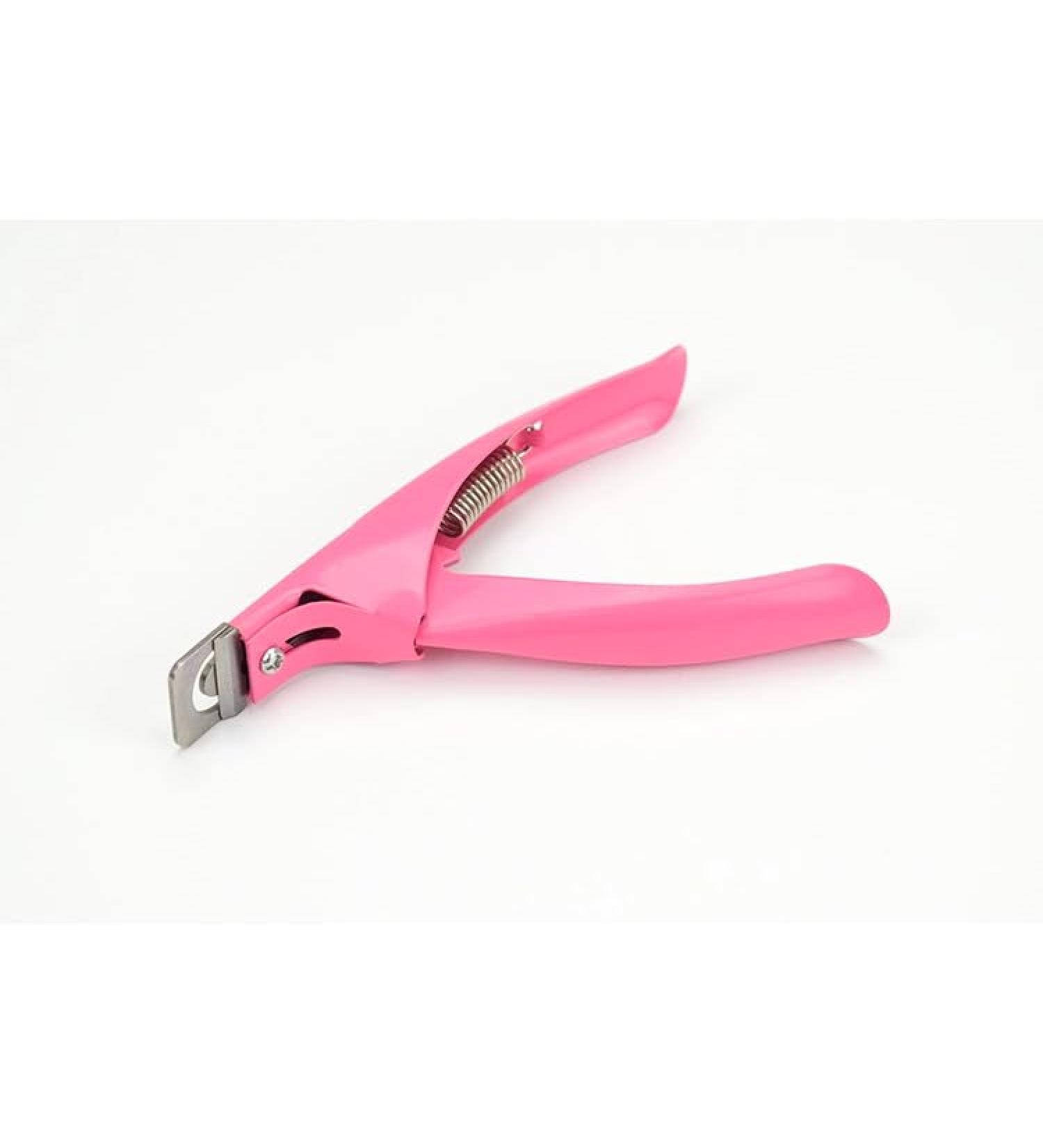 Acrylic Nail Clipper Nail Tip Cutter Acrylic Gel False Fake Nails Home and Saloon Use (Pink)