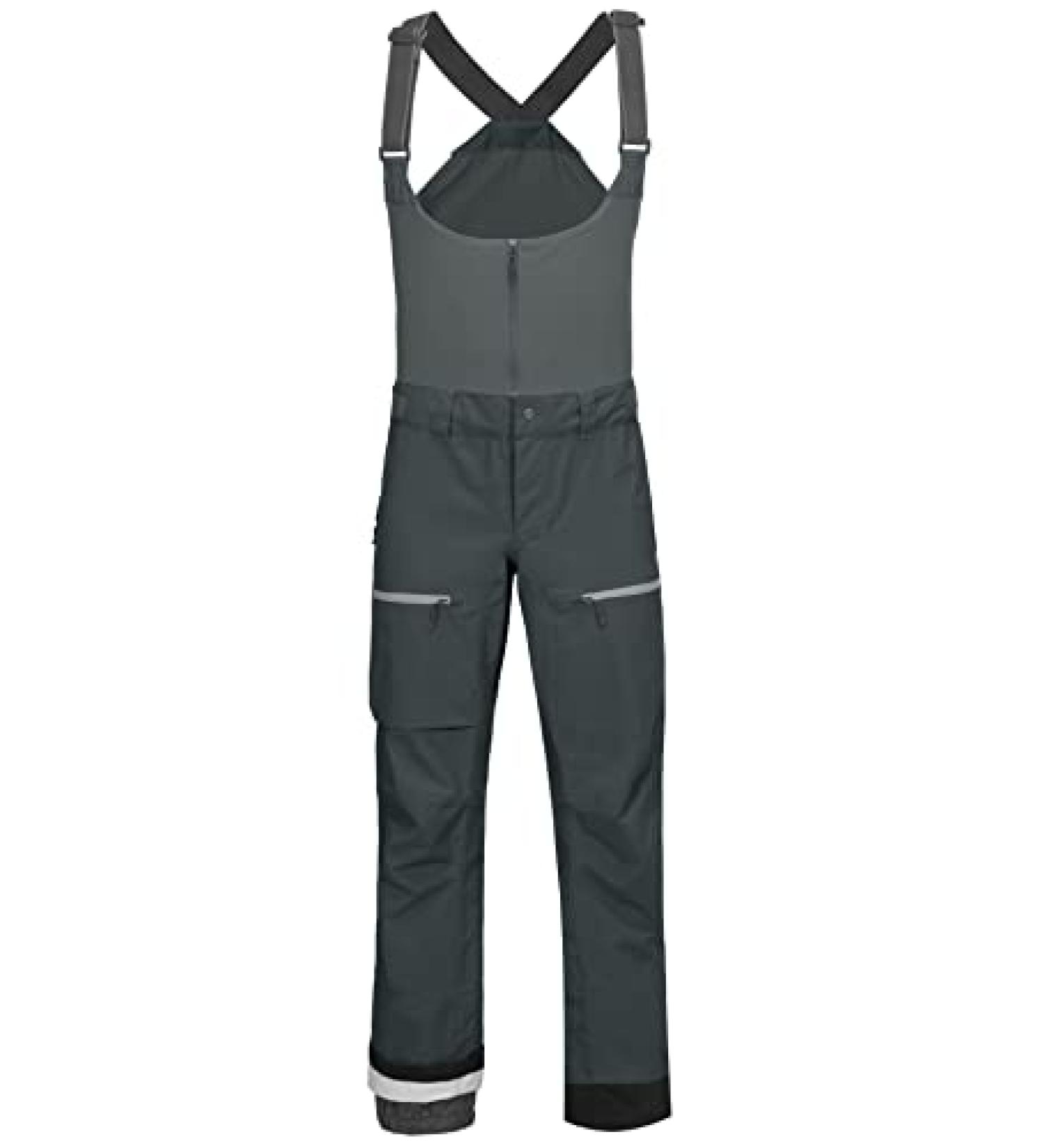Little Donkey Andy Men's Waterproof Ski Bib Pants - Grey, Small | Snowboarding Overalls for Winter Sports and Fishing - Buy Online on GoSupps.com
