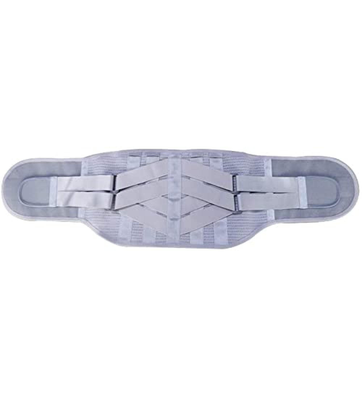 Dual Adjustable Lumbar Support Belt - Pain Relief & Injury Prevention for Sciatica | Removable Metal Spring Strips | Waist & Abdominal Support (Silver XXLarge) - Buy Online on GoSupps.com
