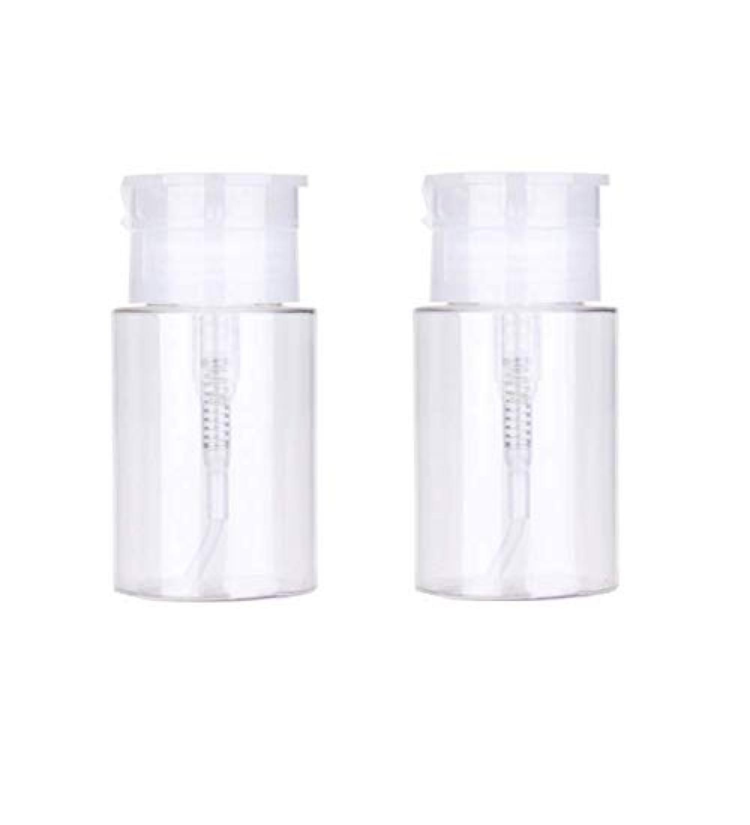 LASSUM 2-Pack 3.5 oz Plastic Pump Dispenser Nail Polish Remover Bottle with Flip Top Cap - Buy Online on GoSupps.com