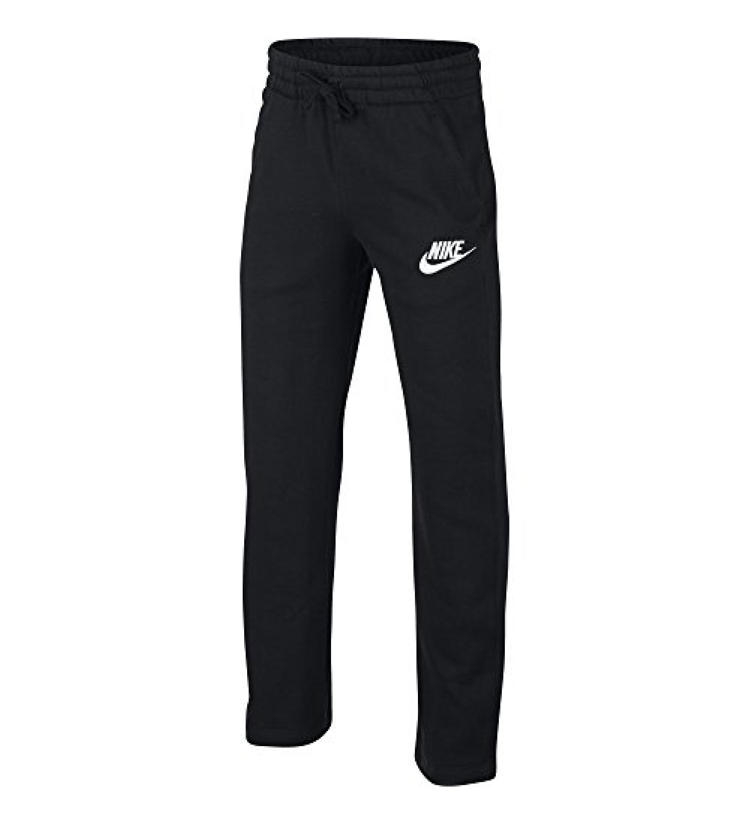 NIKE Sportswear Boys' Club Fleece Open Hem Pants in Black/White - Size Medium - Buy Online on GoSupps.com