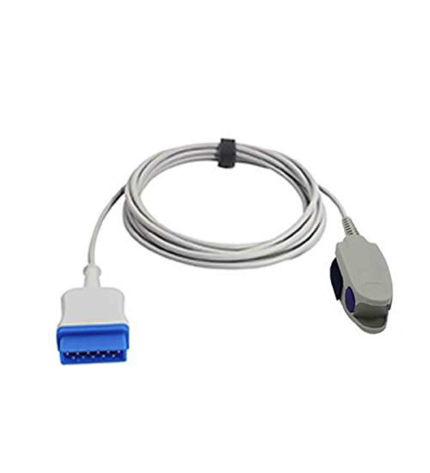 Sino-k Compatible for GE Marquette Spo2 Sensor Nellcor Technology Fingerclip 9.8 ft 11 Pins Connector FDA/CE Approved