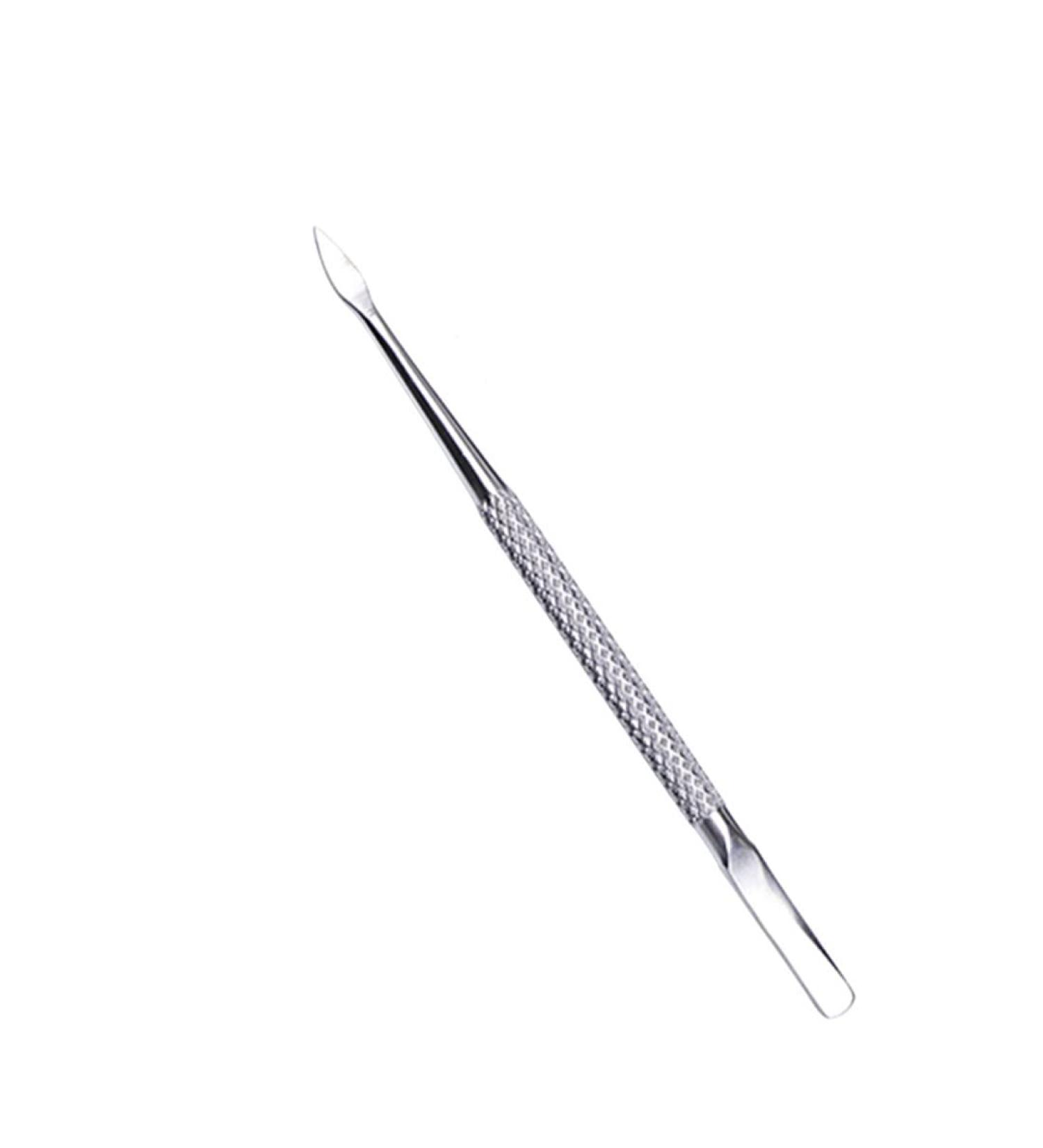1Pcs Double-Ended Stainless Steel Cuticle Pusher Dead Skin Push Remover For Pedicure Manicure Nail Art Cleaner Care Tool 17