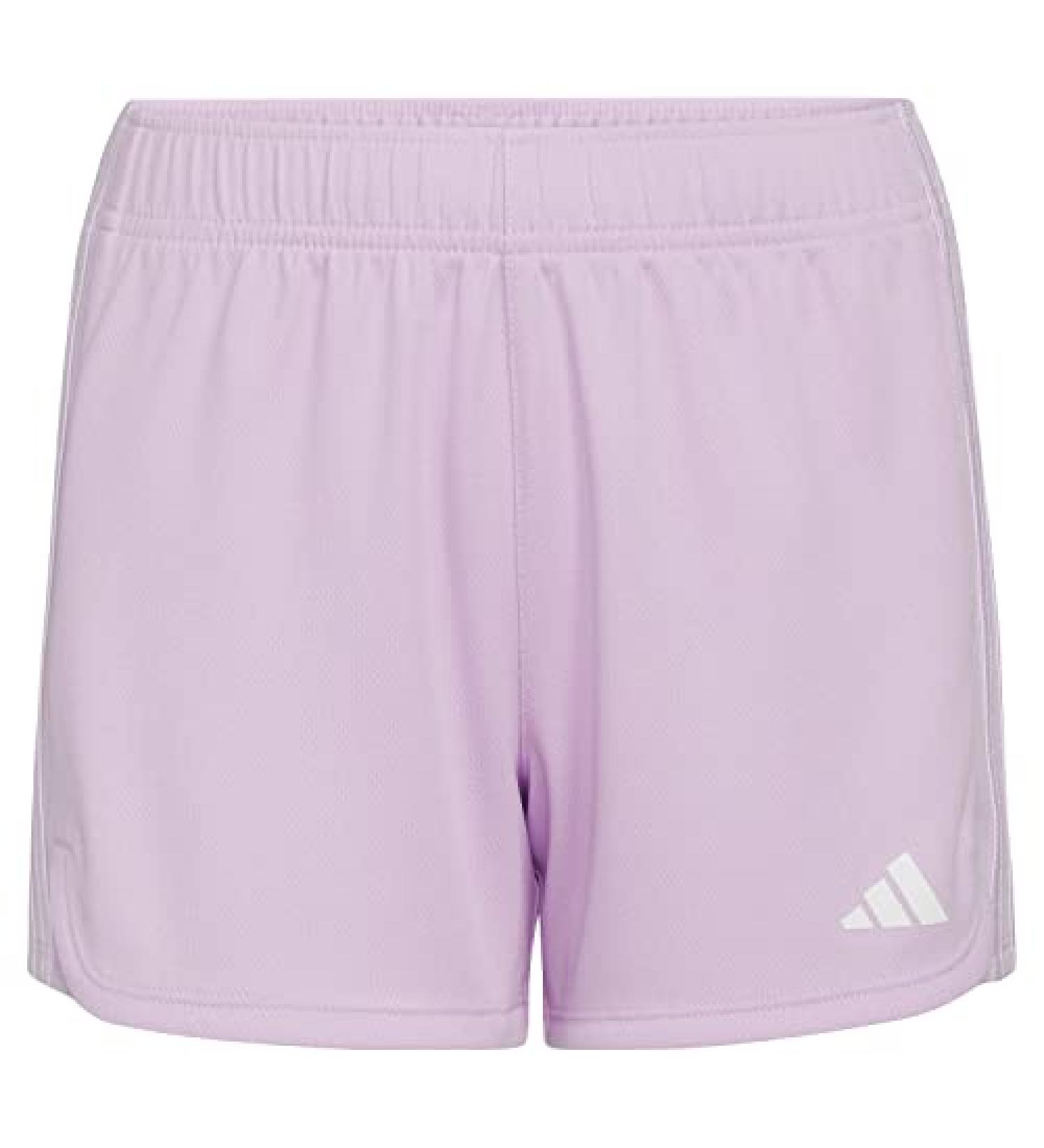 adidas Girls' Aeroready 3-Stripe Pacer Mesh Short 14 - Purple Tint - Buy Online on GoSupps.com