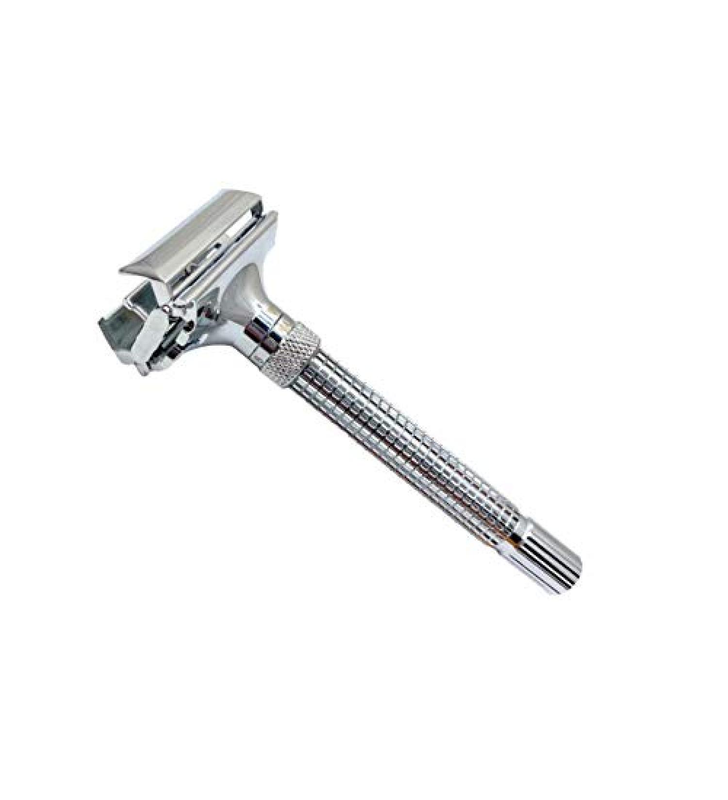G.B.S Men's Classic Chrome Adjustable Safety Razor - Smooth Shave & 20 Premium Blades | Buy Internationally - Buy Online on GoSupps.com