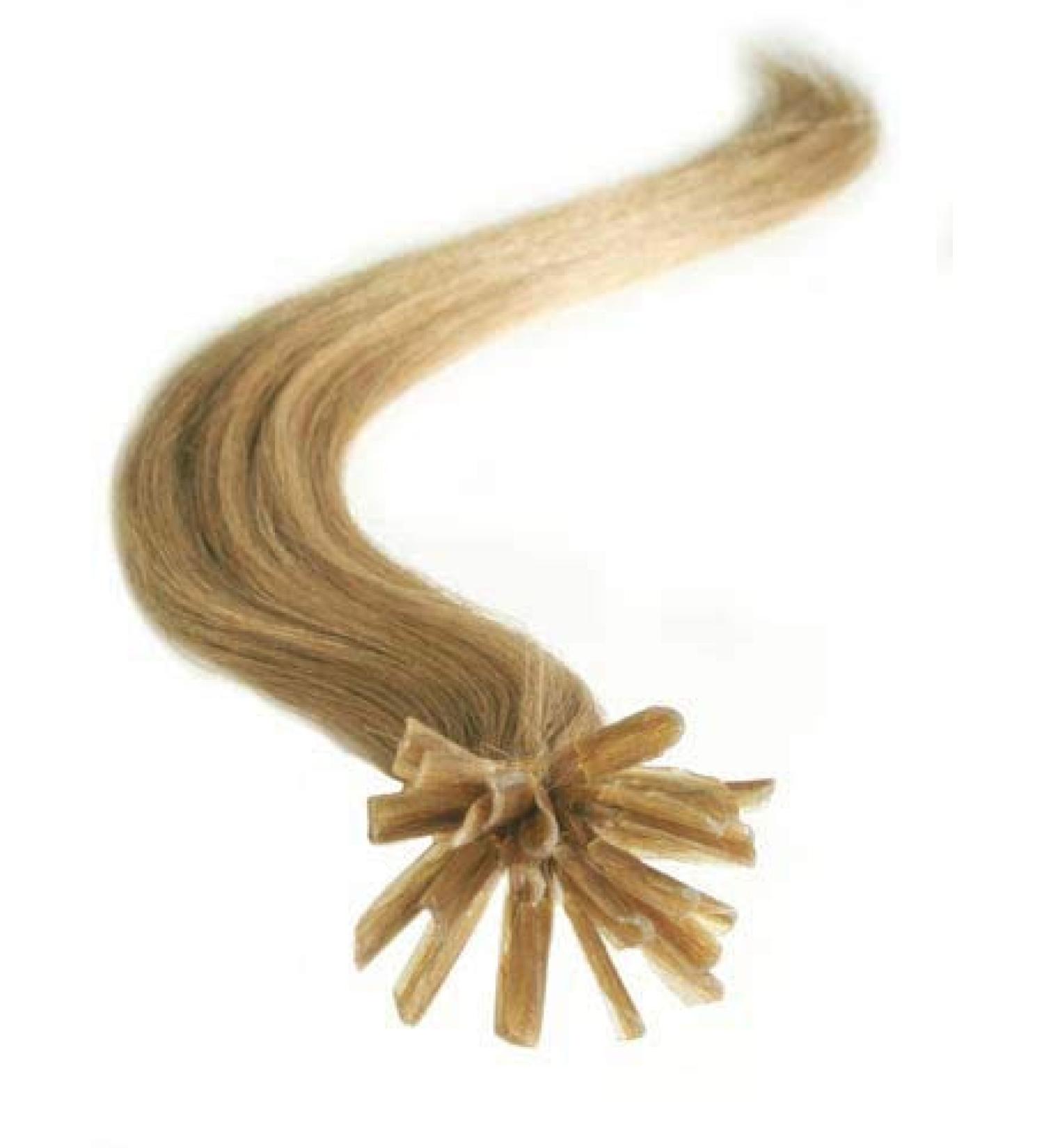 Remy Prebond Hair Extensions U Nail Tip Ash Blonde #16 Keratin Bonds 20 Inches