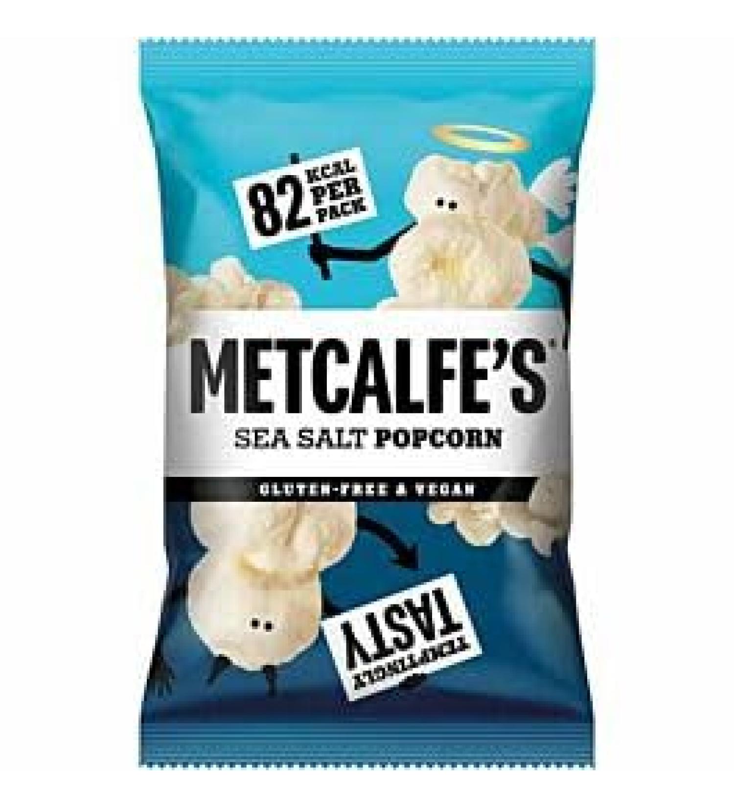 Metcalfes Sea Salt Popcorn Gluten Free Vegan 17g (24 Bags)