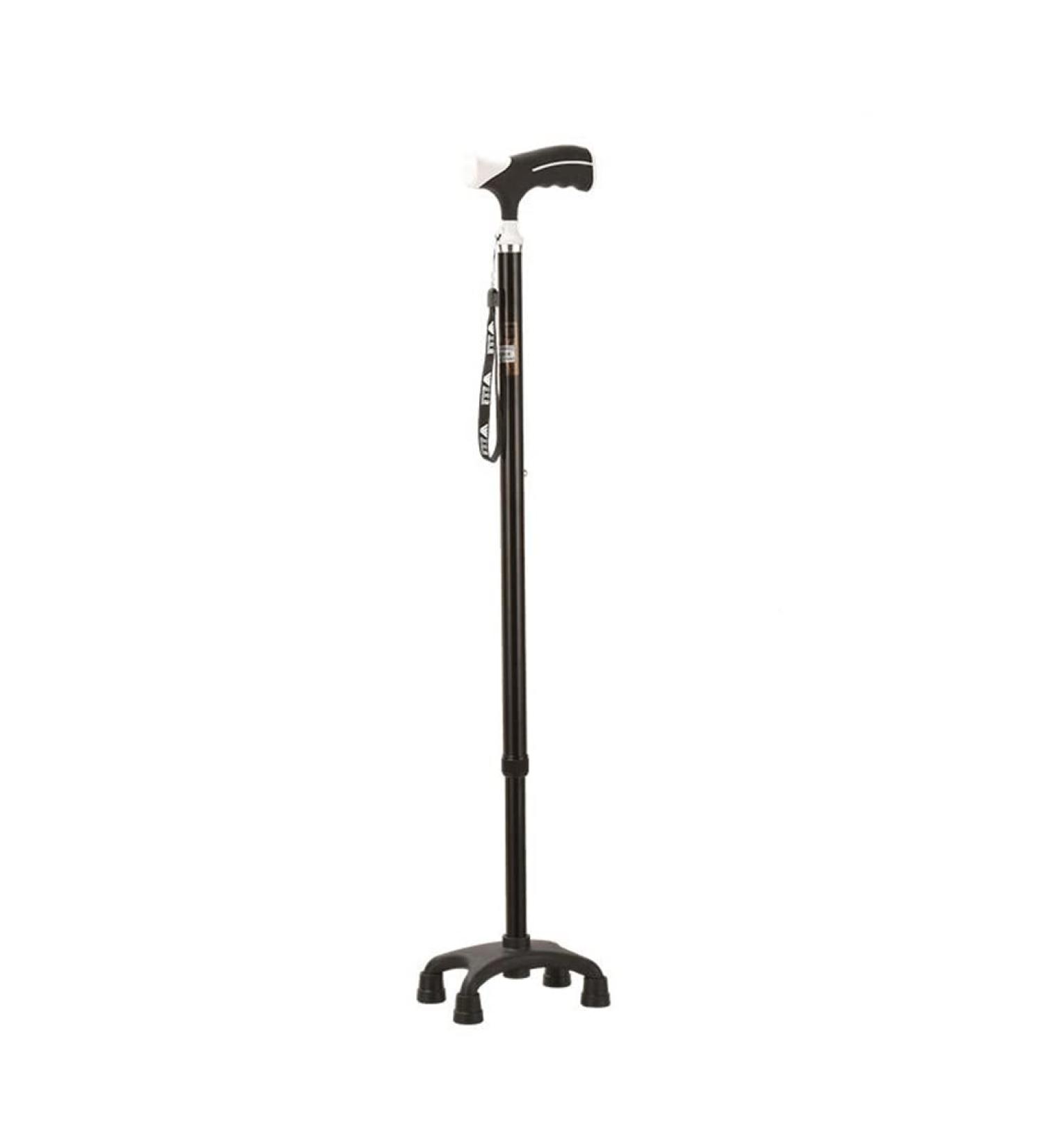 Crutches for The Elderly Size Four-Legged Cane Telescopic Crutches Aluminium Alloy Crutches Non-Slip Crutches for The Elderly Adjustable Walkers (Color : Schwarz) Smooth Sailing - Buy Online on GoSupps.com