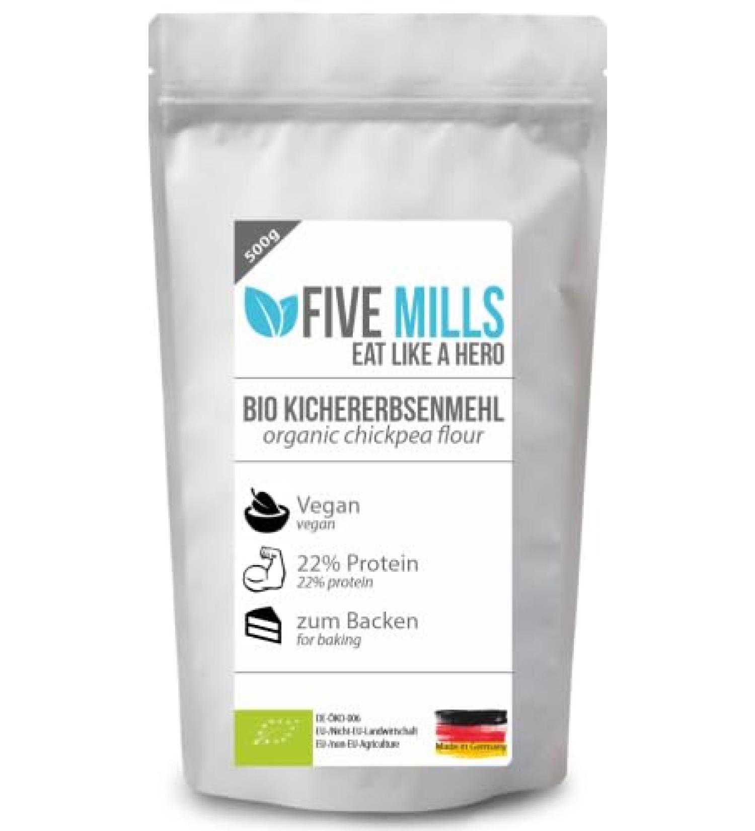 Organic Chickpea Flour 500g | 100% Vegan Wheat Alternative | Ideal for Slow Carb Diet & Delicious Baked Goods - Buy Online on GoSupps.com