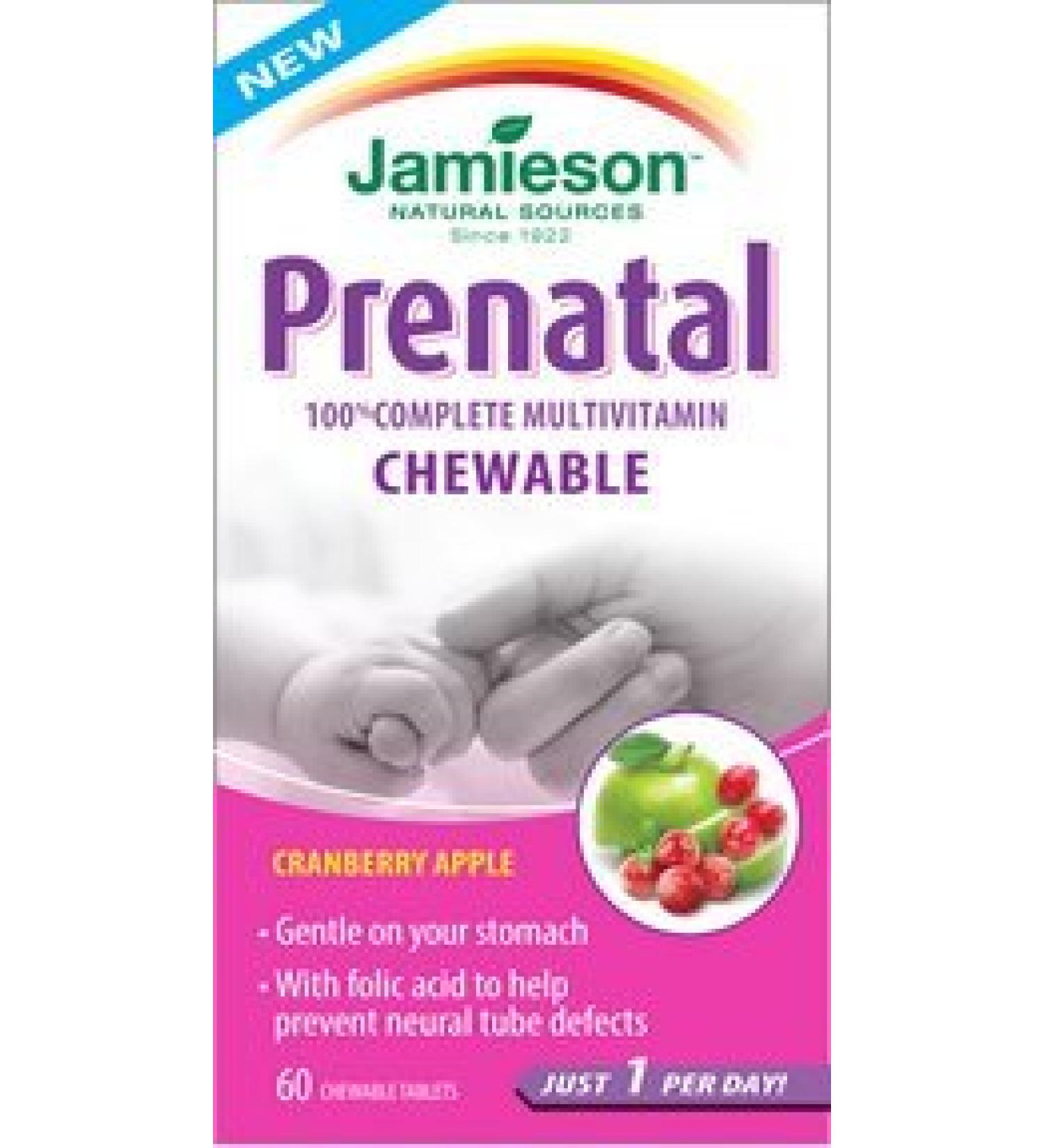 Jamieson Prenatal 100% Complete Multivitamin Chewable 60 Tablets