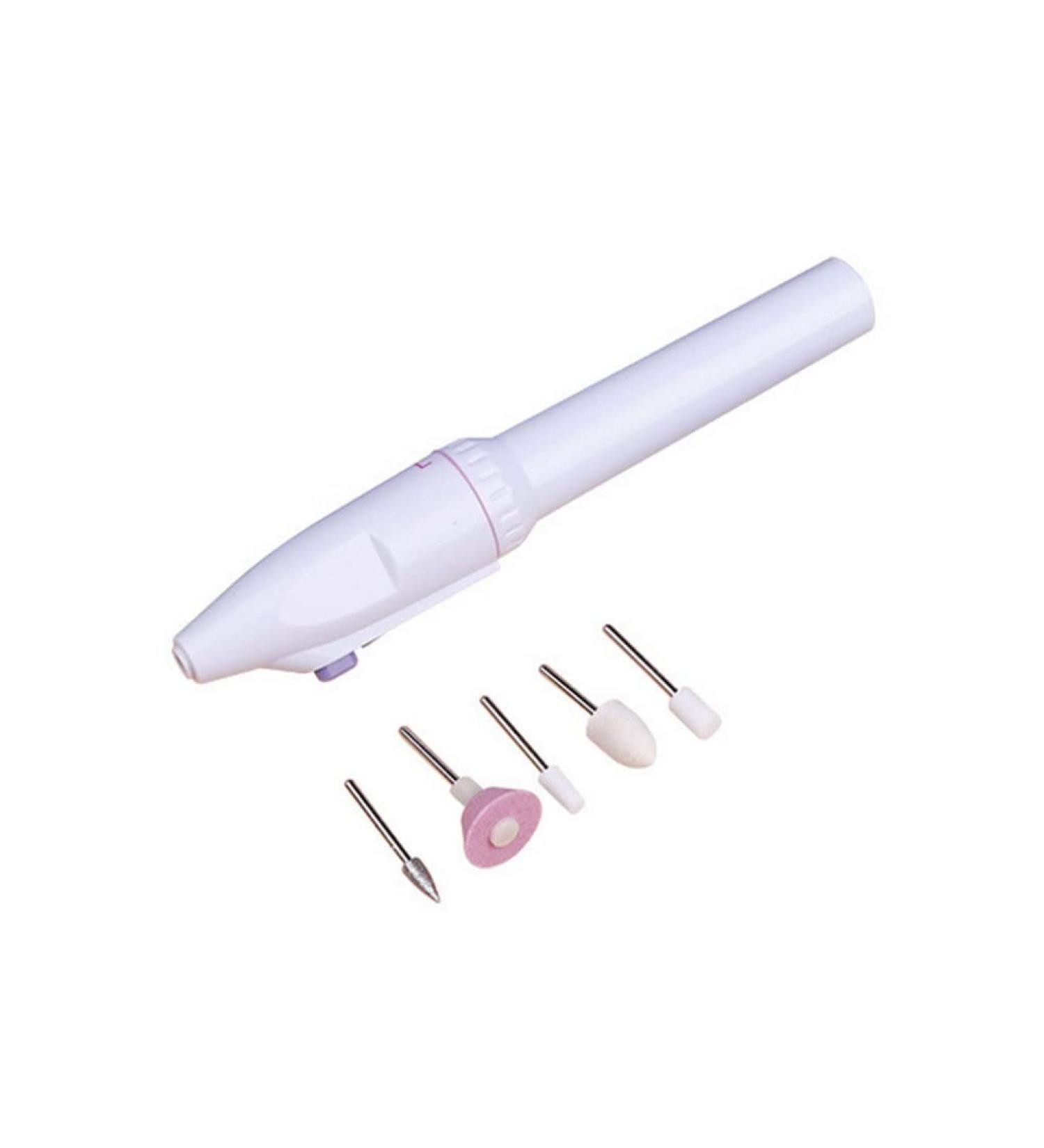 Electric Nail File Electric Manicure Drill Pedicure Nail File Set Mini Nail Drill with 5 Grinding Head Manicure Set for Women (Battery Not Included) - Buy Online on GoSupps.com