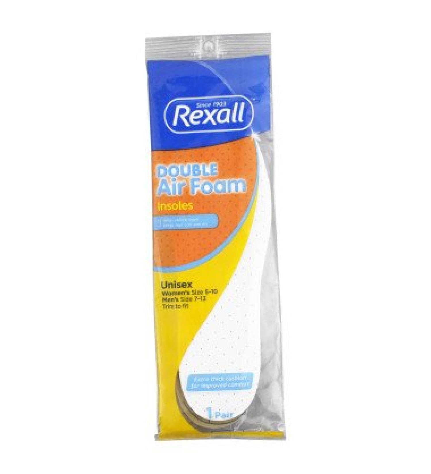 Rexall Double Air Foam Insoles 1 Pair