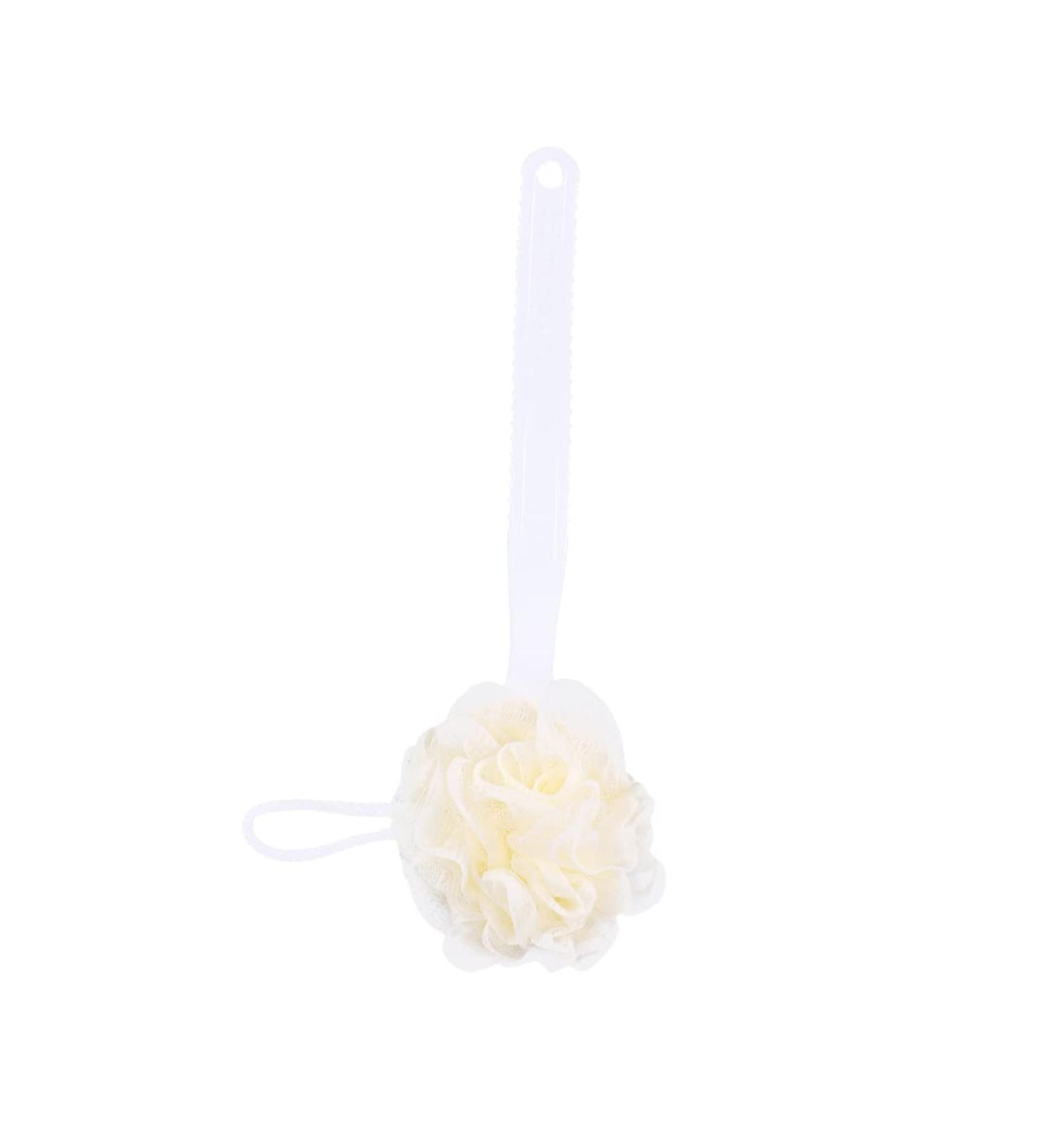 White Healeved Body Scrubber Bath Brush for Shower Massage - Buy Online on GoSupps.com