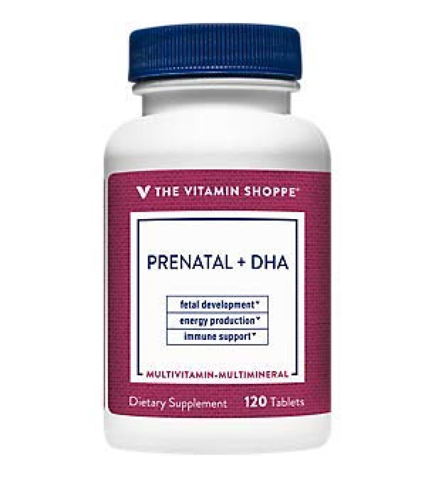 Prenatal + DHA Multivitamin for Healthy Pregnancy & Fetal Development (120 Tablets) - The Vitamin Shoppe - Buy Online on GoSupps.com