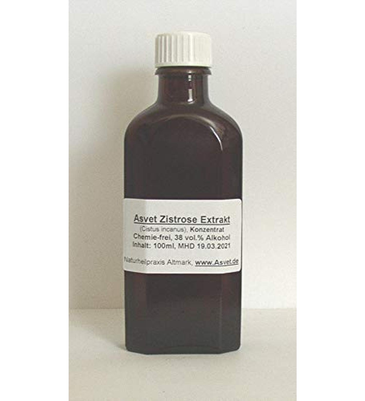 Asvet Cistus drops 100ml Cistus incanus tincture 1:1 ratio vegan without chemicals