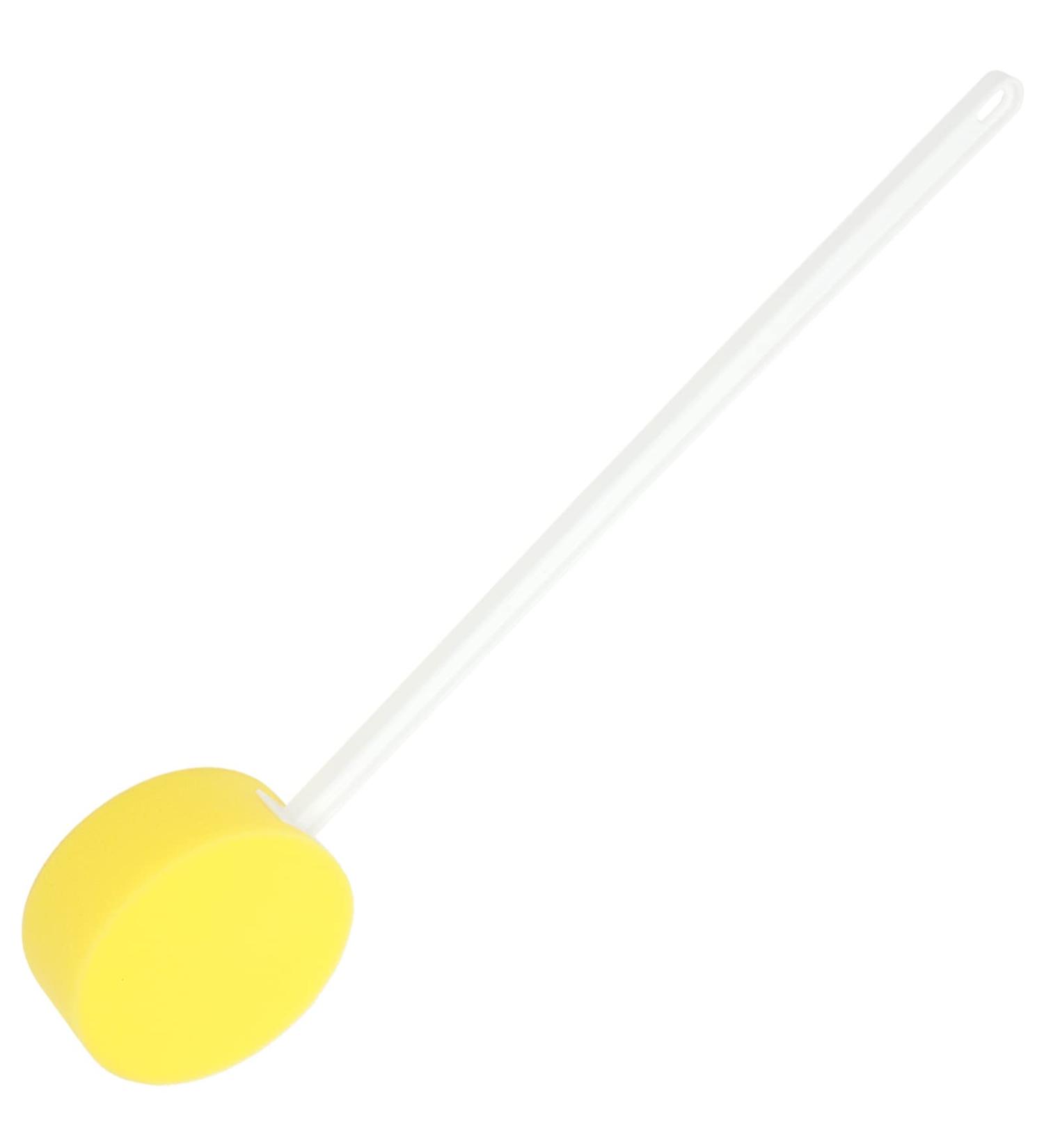 Mobestech Men's Scrubs Back Sponge with Handle - Lightweight Bath and Shower Scrubber for Body Cleaning - Yellow - 57x12cm - Buy Online on GoSupps.com